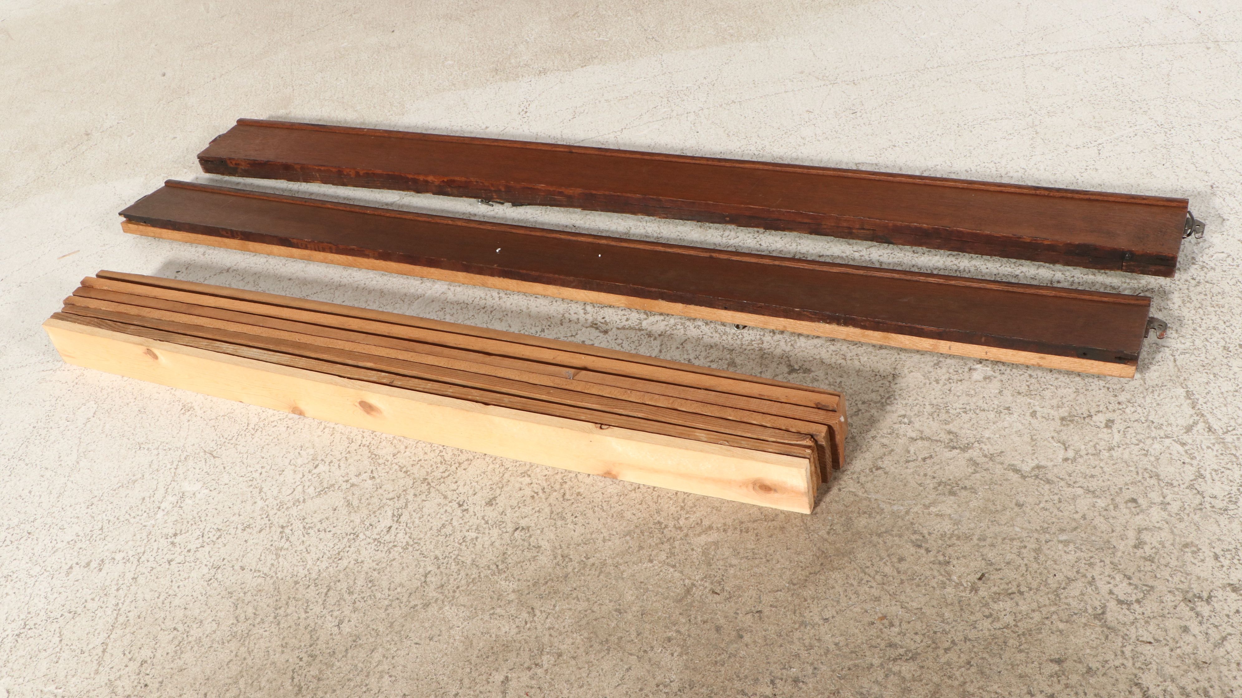 Edwardian Oak Full Size Sleigh Bed Frame, Early 20th Century