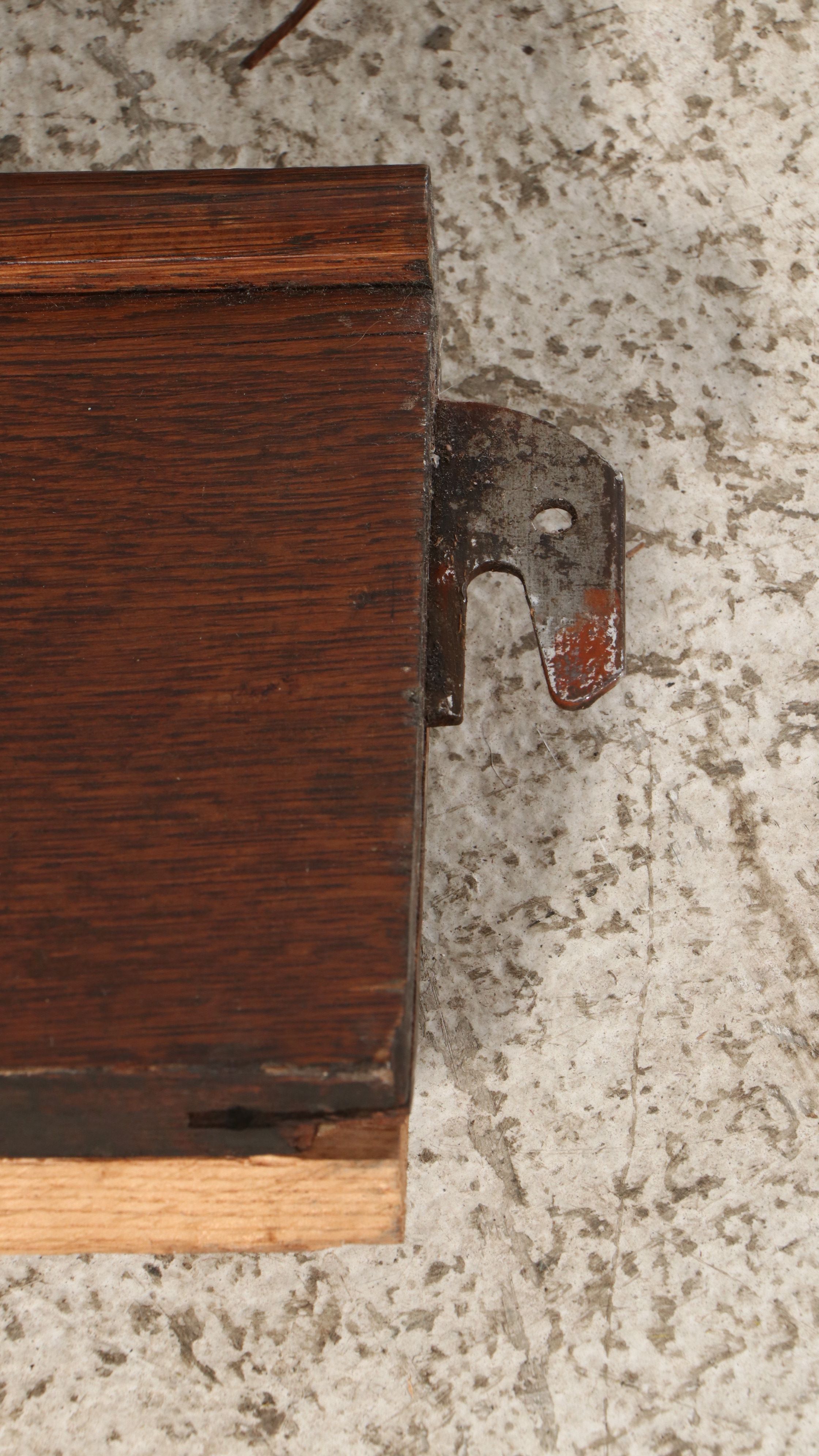Edwardian Oak Full Size Sleigh Bed Frame, Early 20th Century