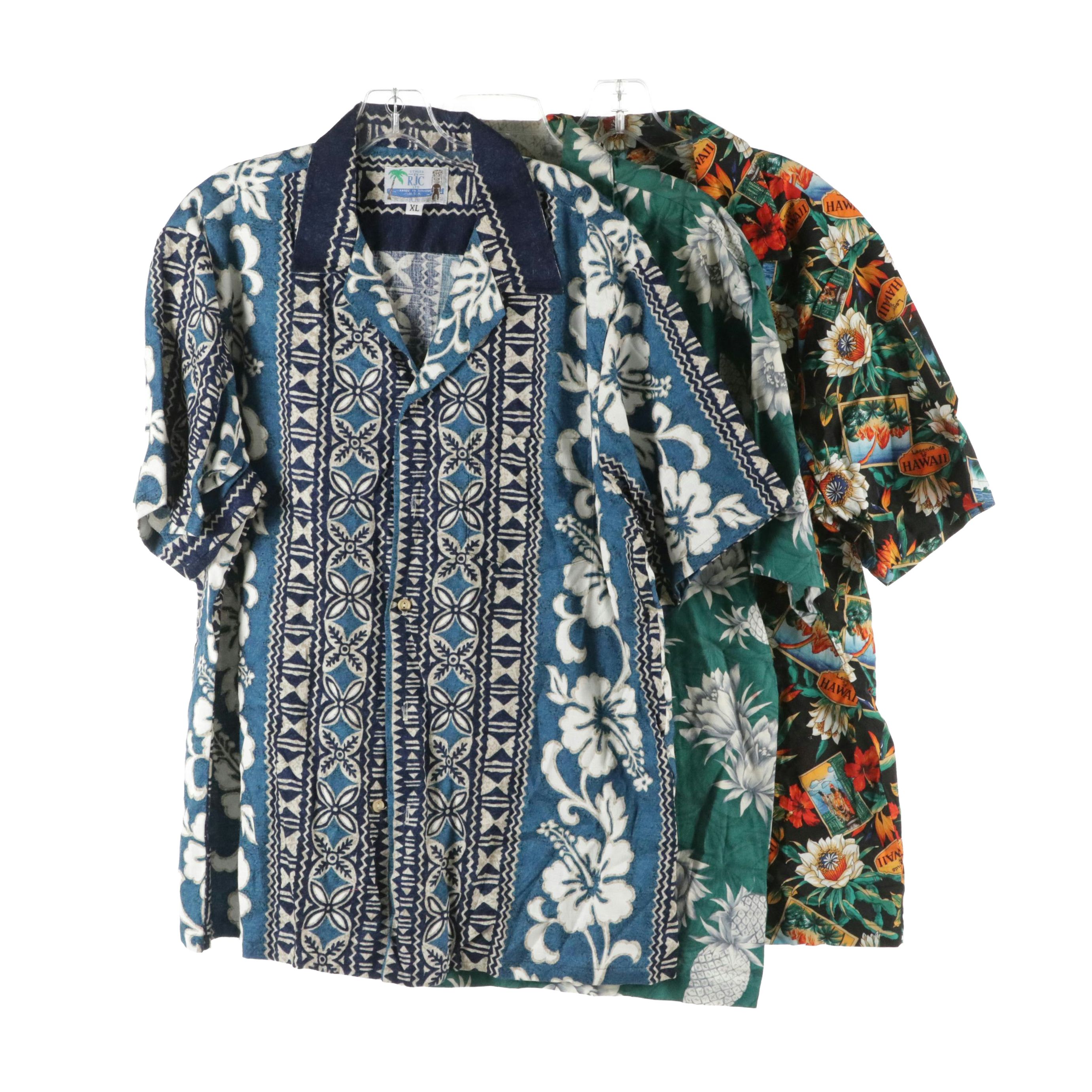 Men's Vintage Styled by RJC and Hawaii Blues Cotton Hawaiian Shirts