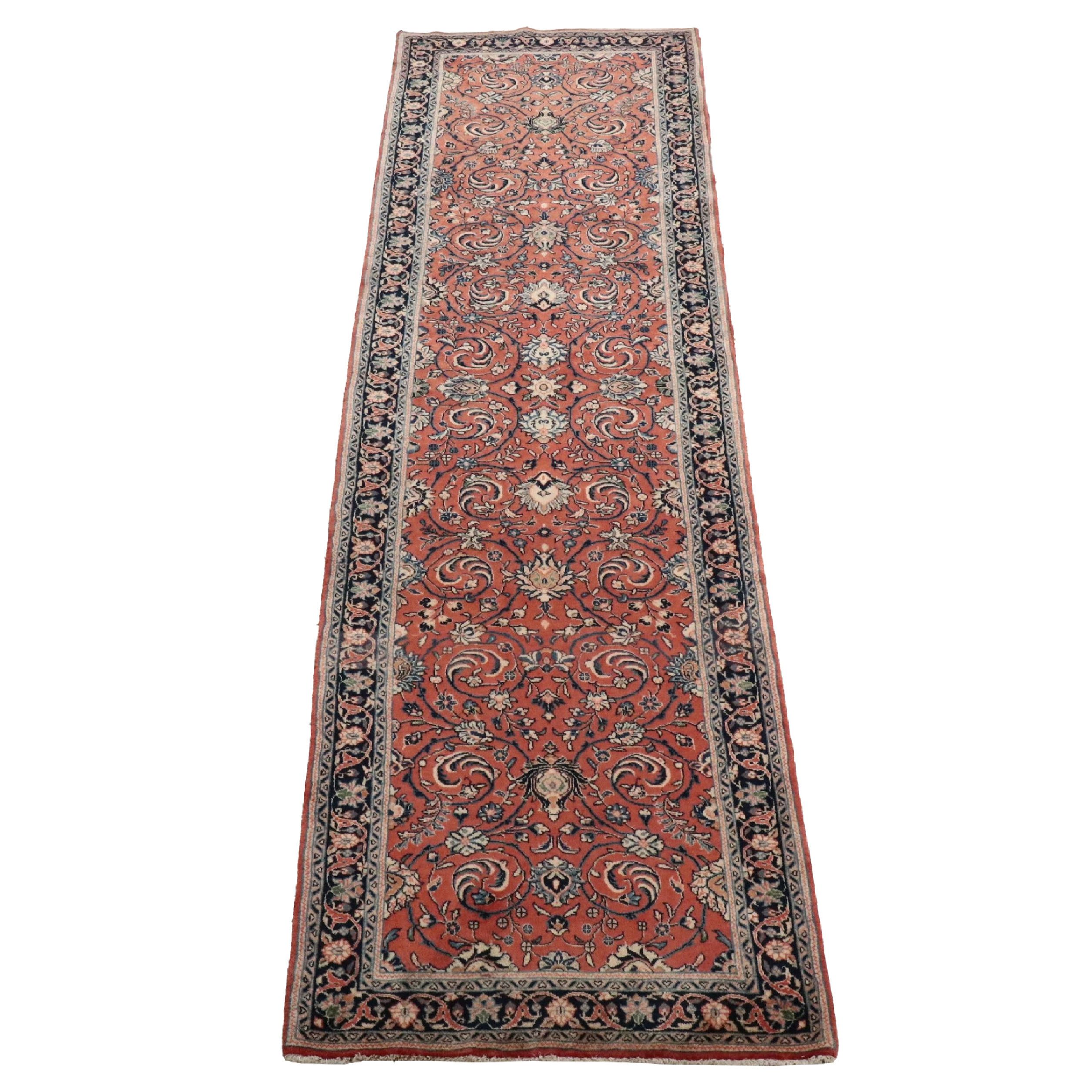 3'10 x 13'11 Hand-Knotted Persian Lilihan Carpet Runner Long Rug