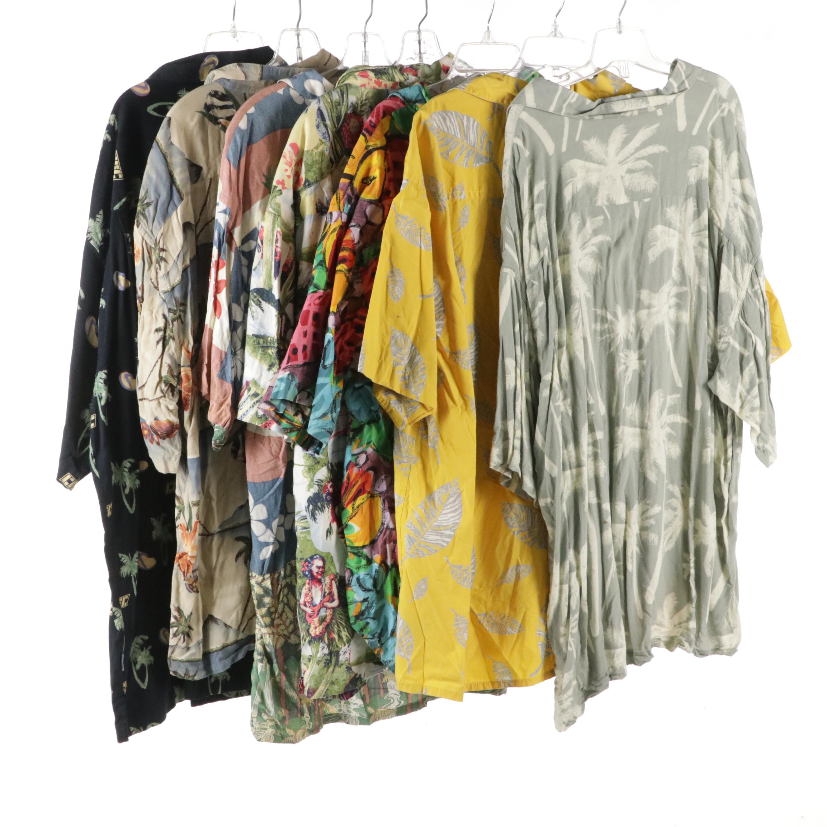 Men's Hawaiian Printed Shirts Including Pierre Cardin, Tommy Hilfiger, and More