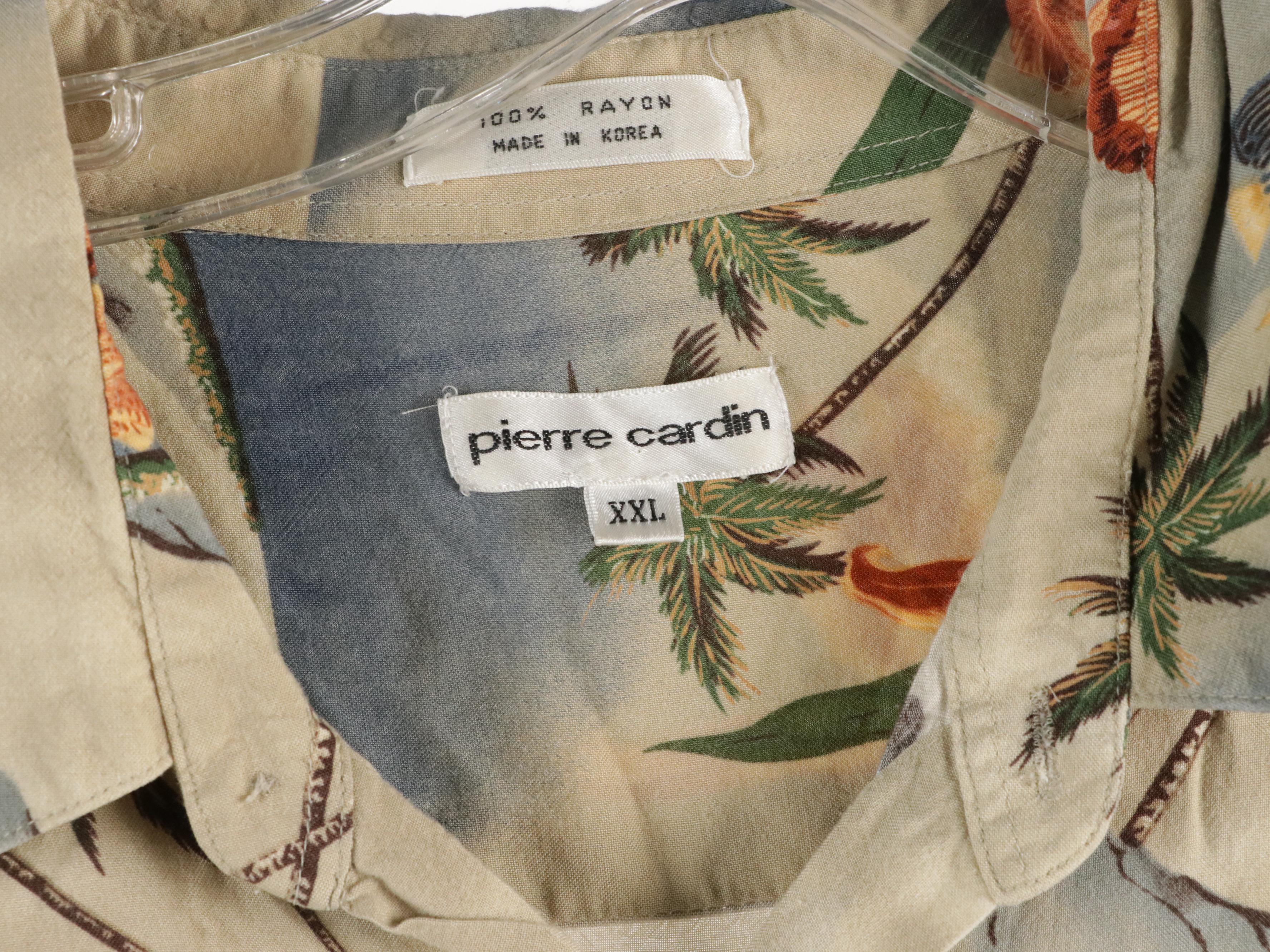 Men's Hawaiian Printed Shirts Including Pierre Cardin, Tommy Hilfiger, and More