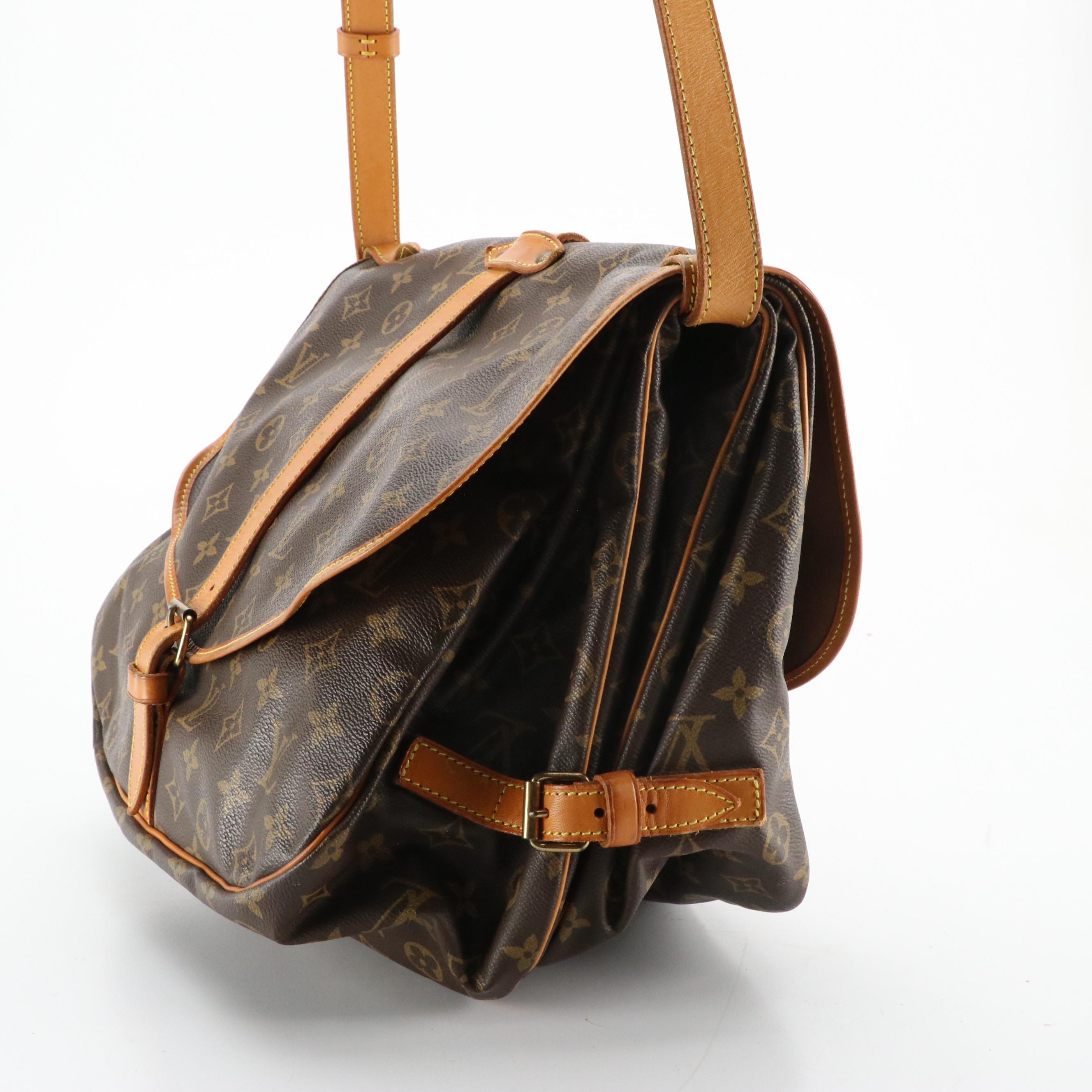 Louis Vuitton Saumur 35 in Monogram Canvas and Vachetta Leather
