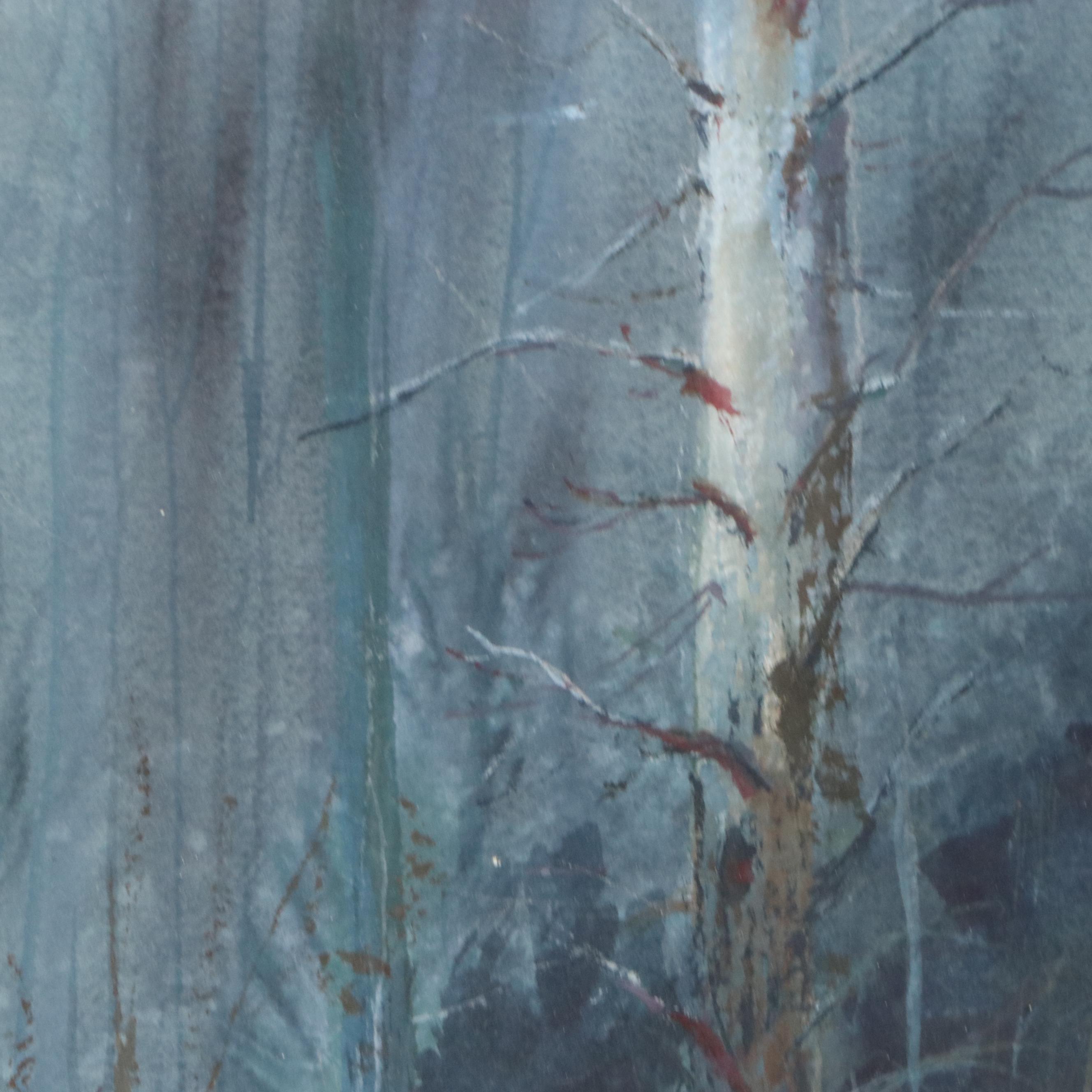 C. Booth Farcus Watercolor Painting "Elk Hunters," Mid-20th Century