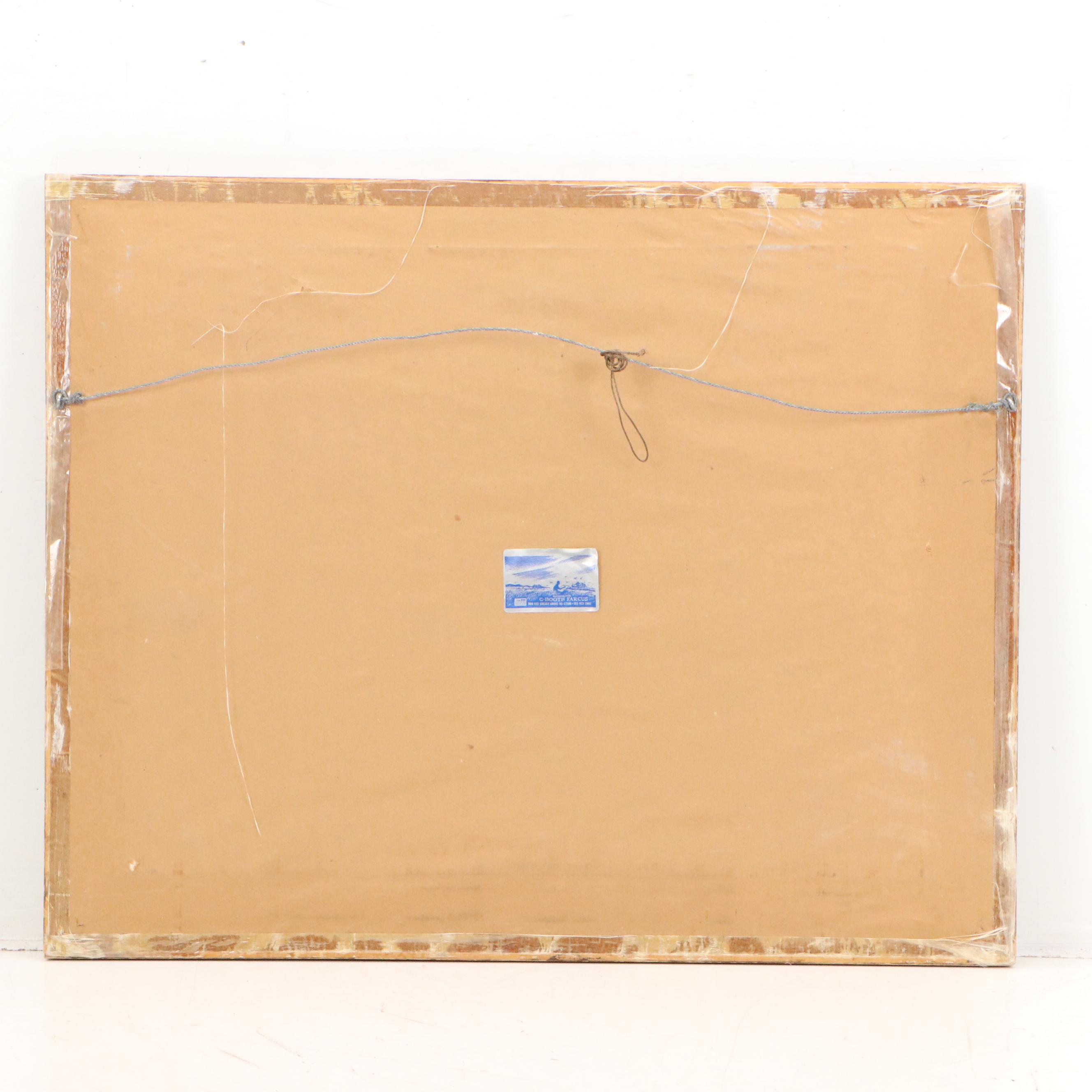 C. Booth Farcus Watercolor Painting "Elk Hunters," Mid-20th Century