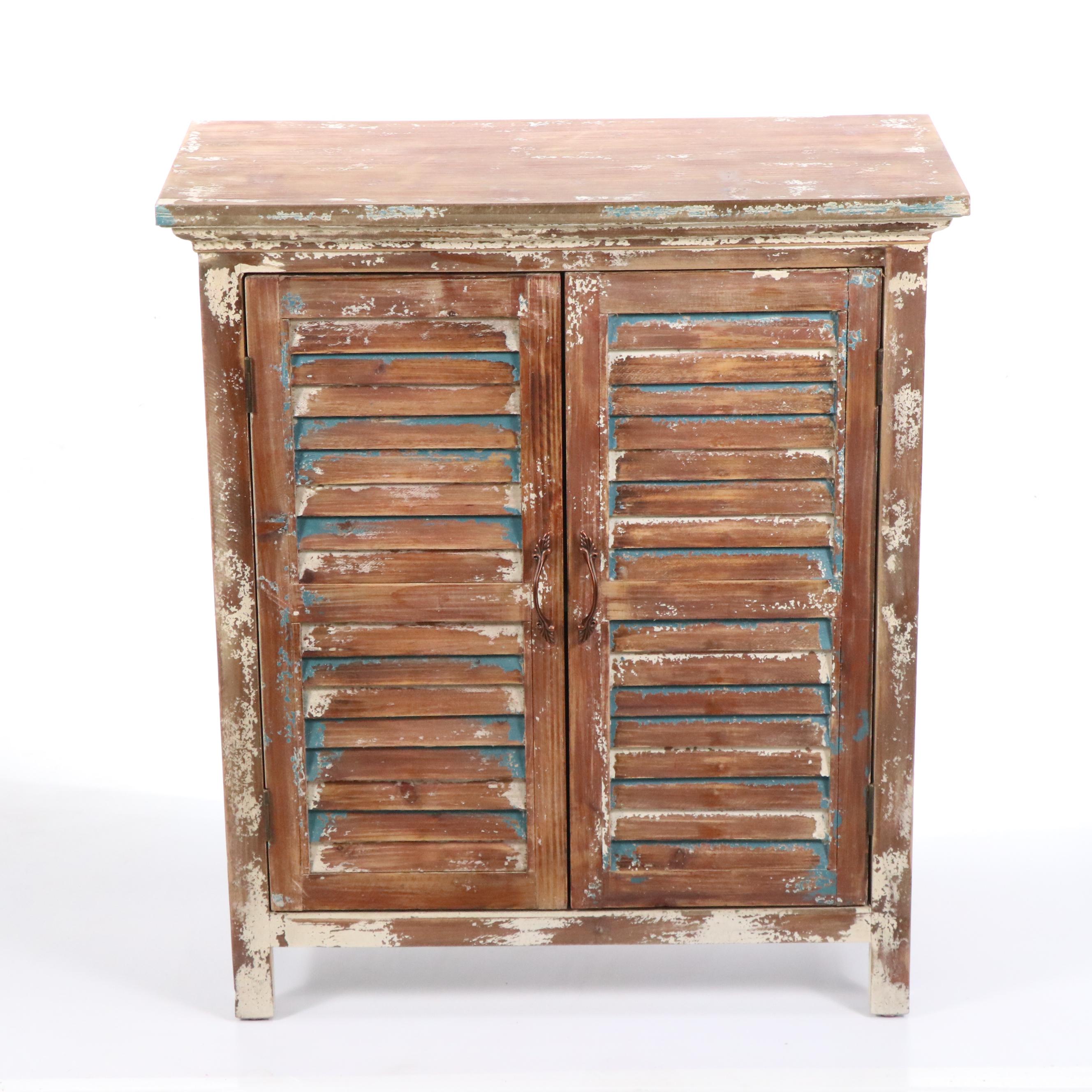 Contemporary Distressed Storage Cabinet