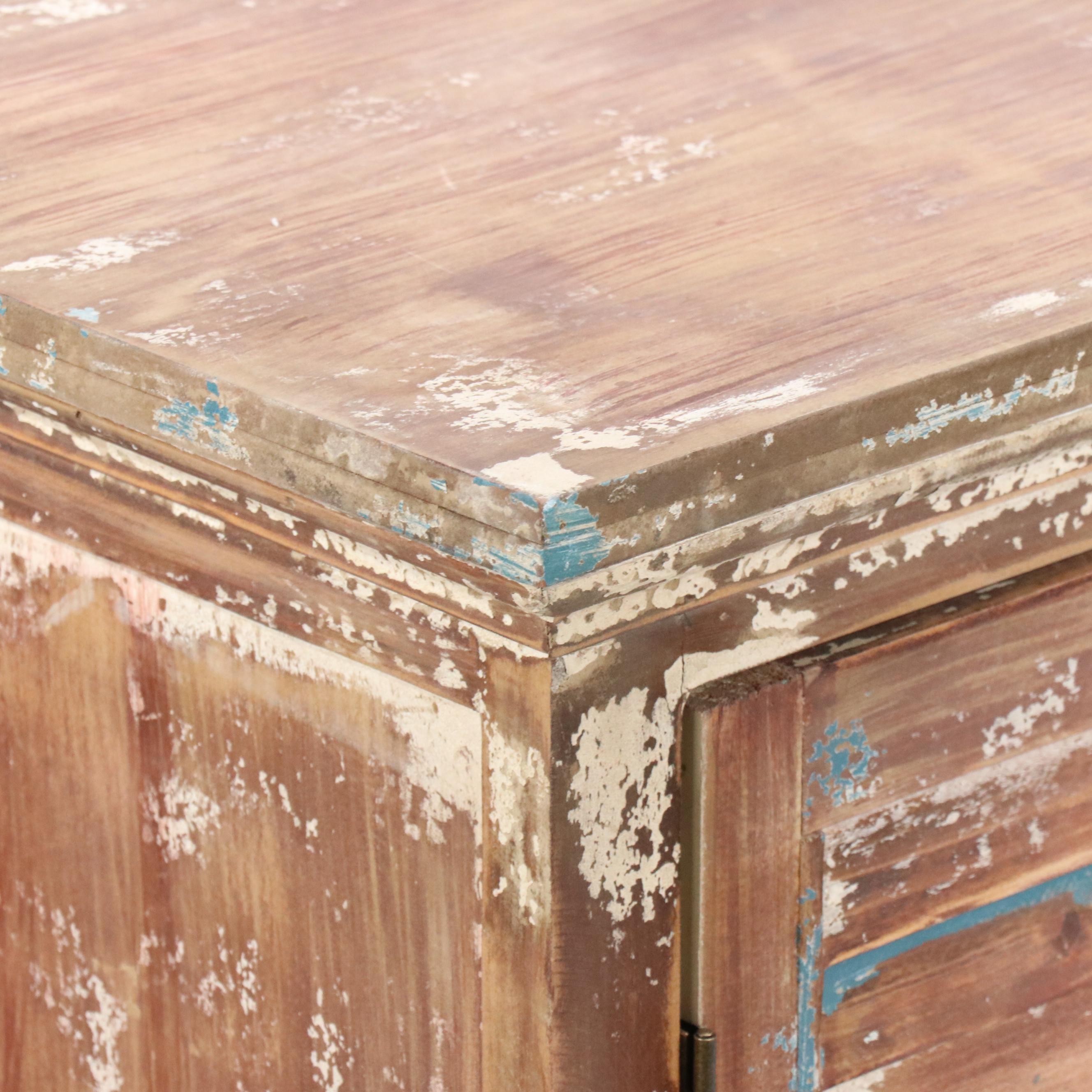 Contemporary Distressed Storage Cabinet