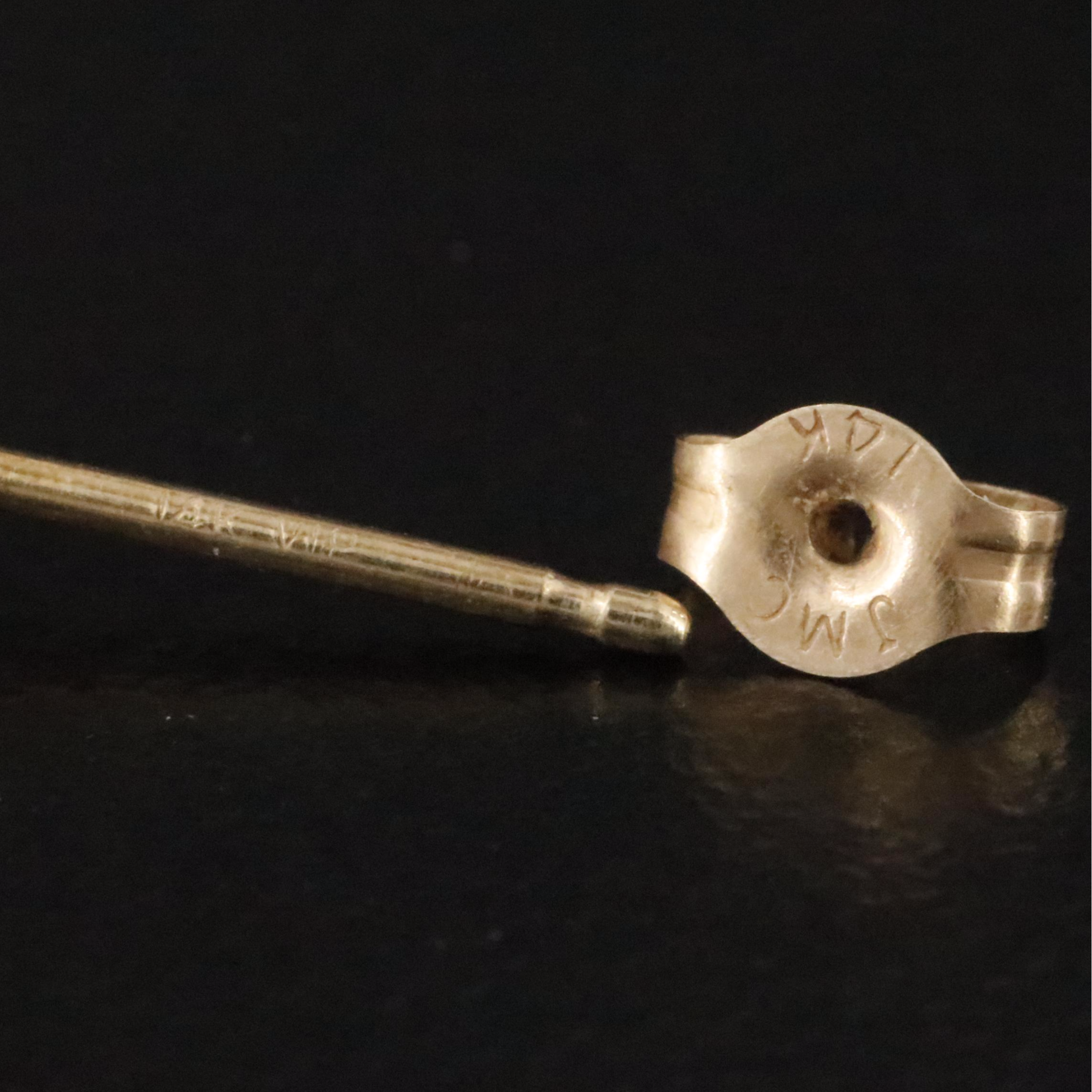 14K White Sapphire Stud Earrings