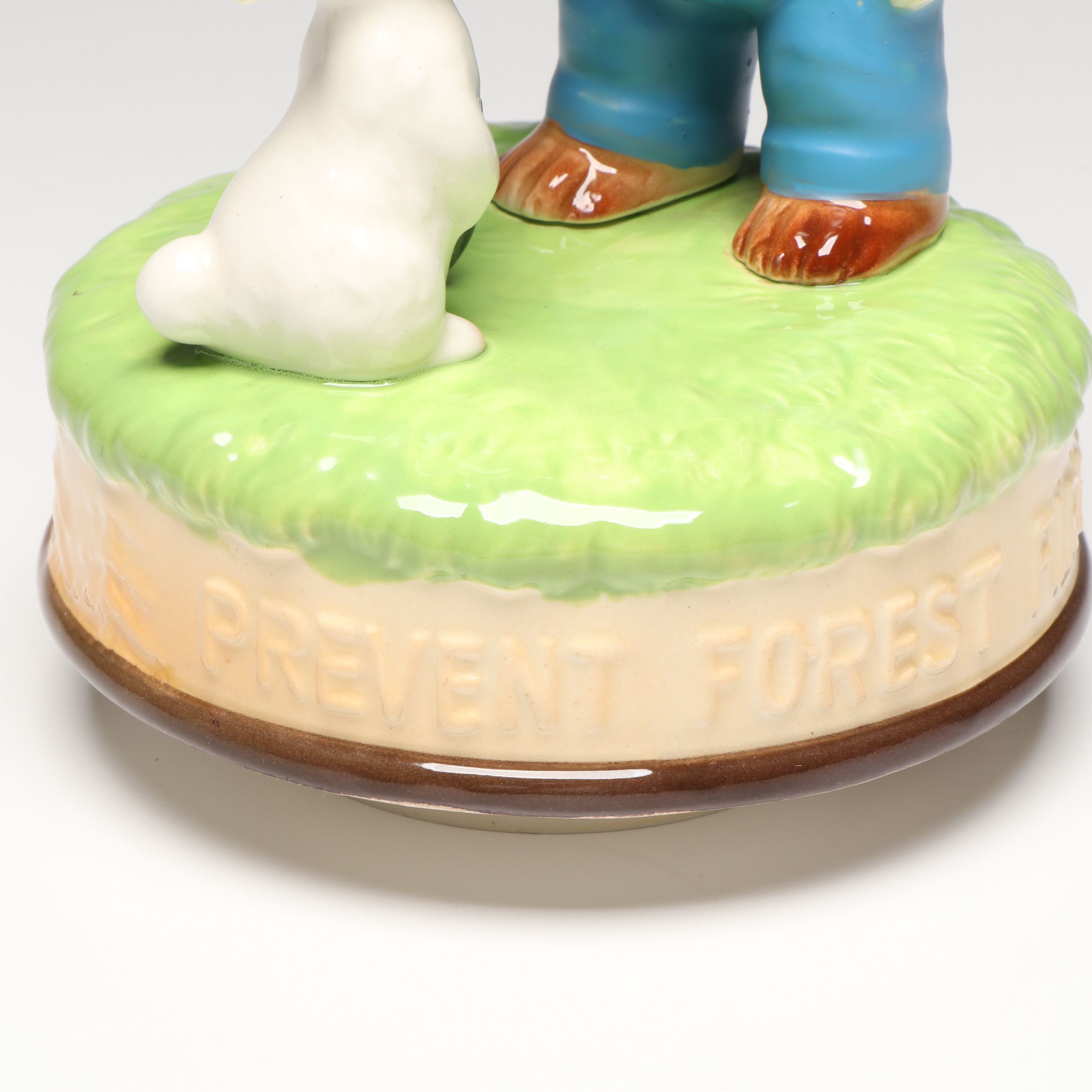 Smokey the Bear "Prevent Forest Fires" Rotating Ceramic Music Box