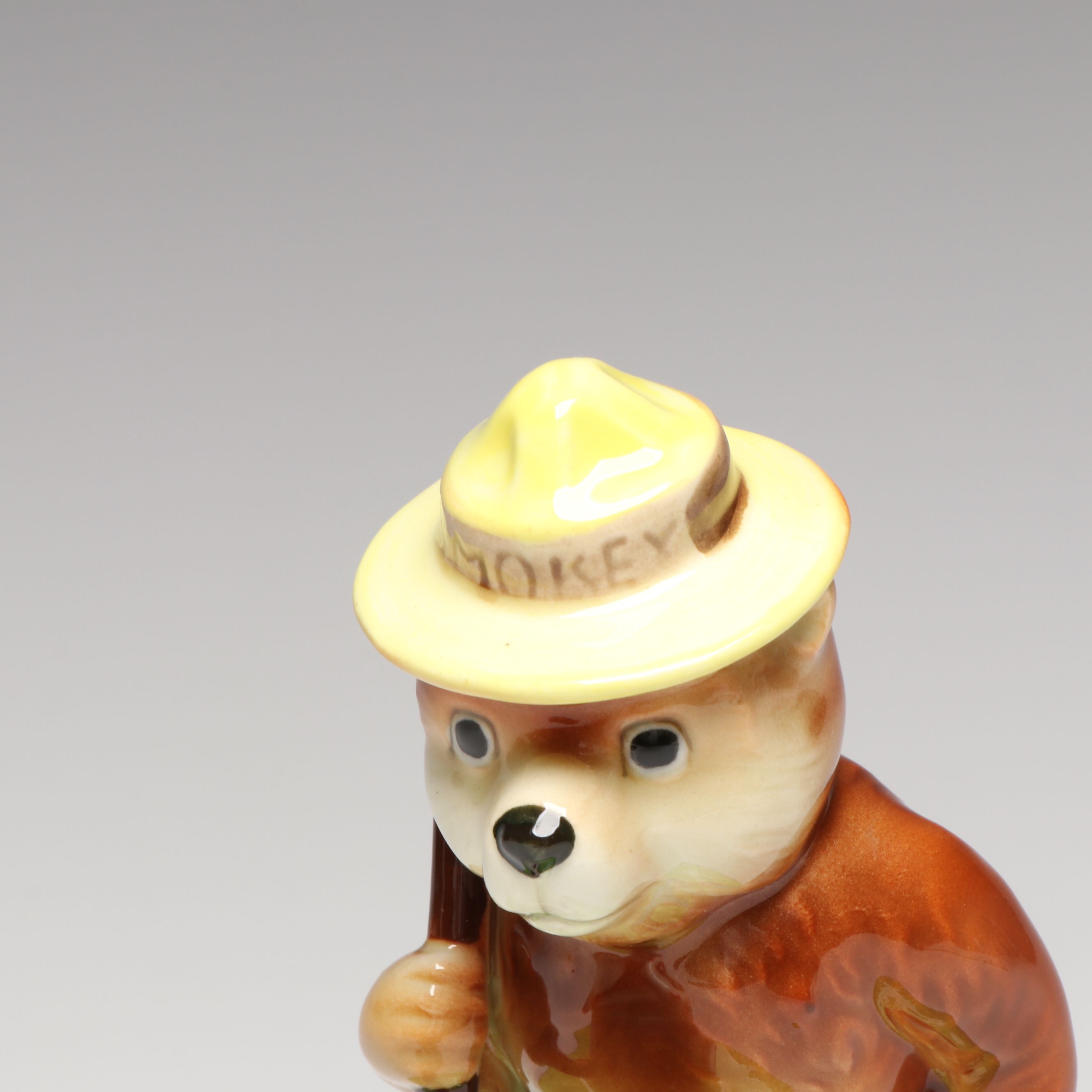 Smokey the Bear "Prevent Forest Fires" Rotating Ceramic Music Box