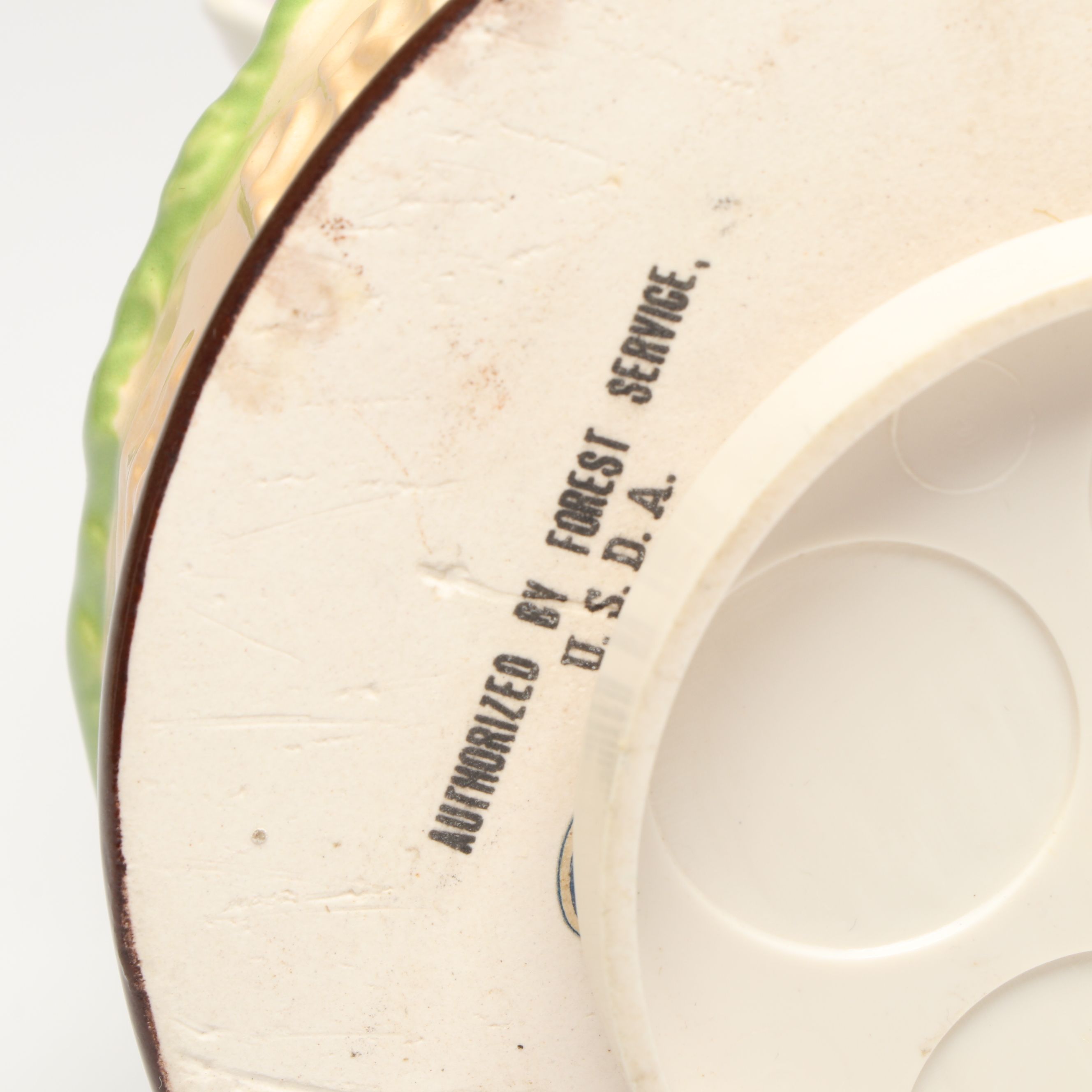 Smokey the Bear "Prevent Forest Fires" Rotating Ceramic Music Box