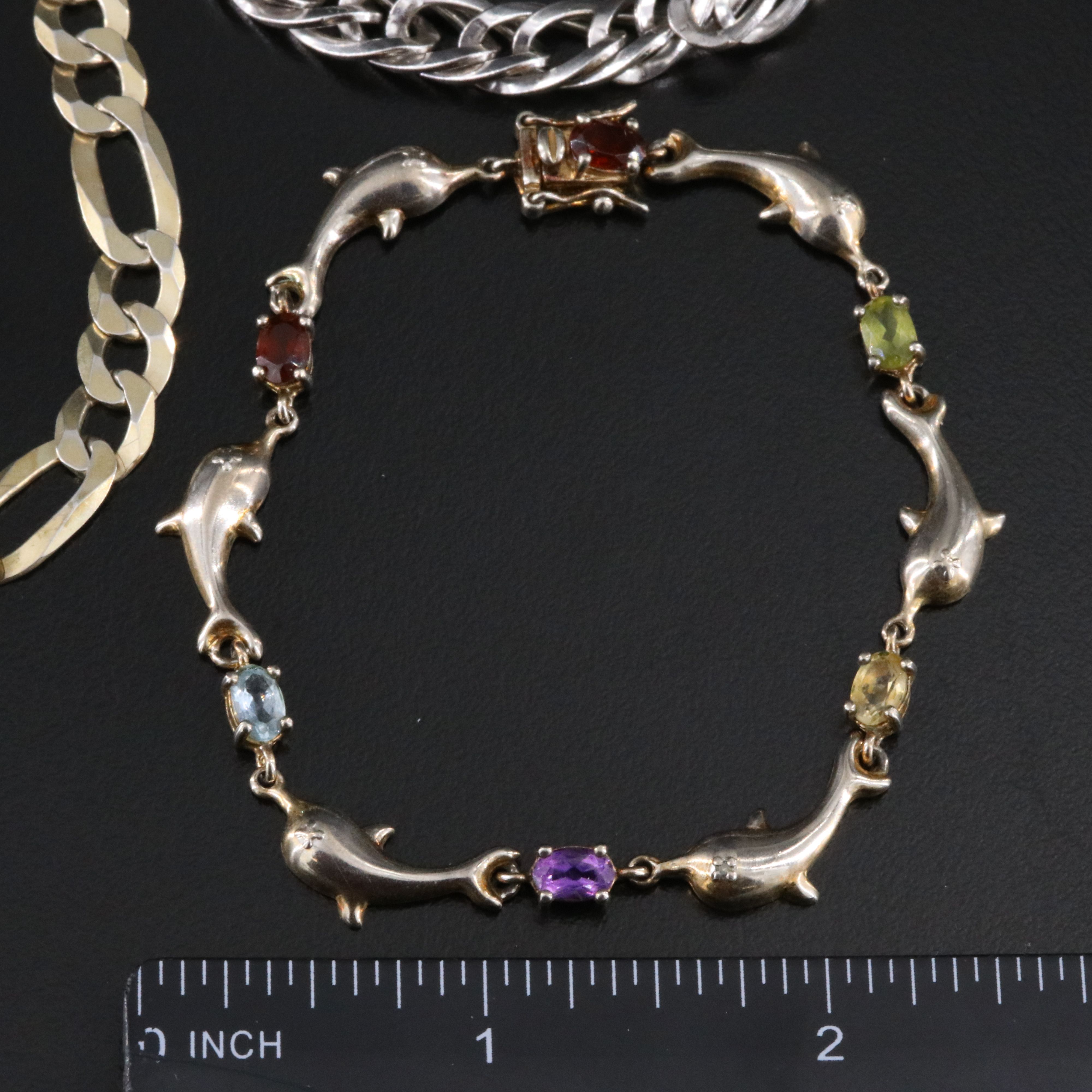 Sterling Bracelet Collection with Amethyst, Garnet and Peridot