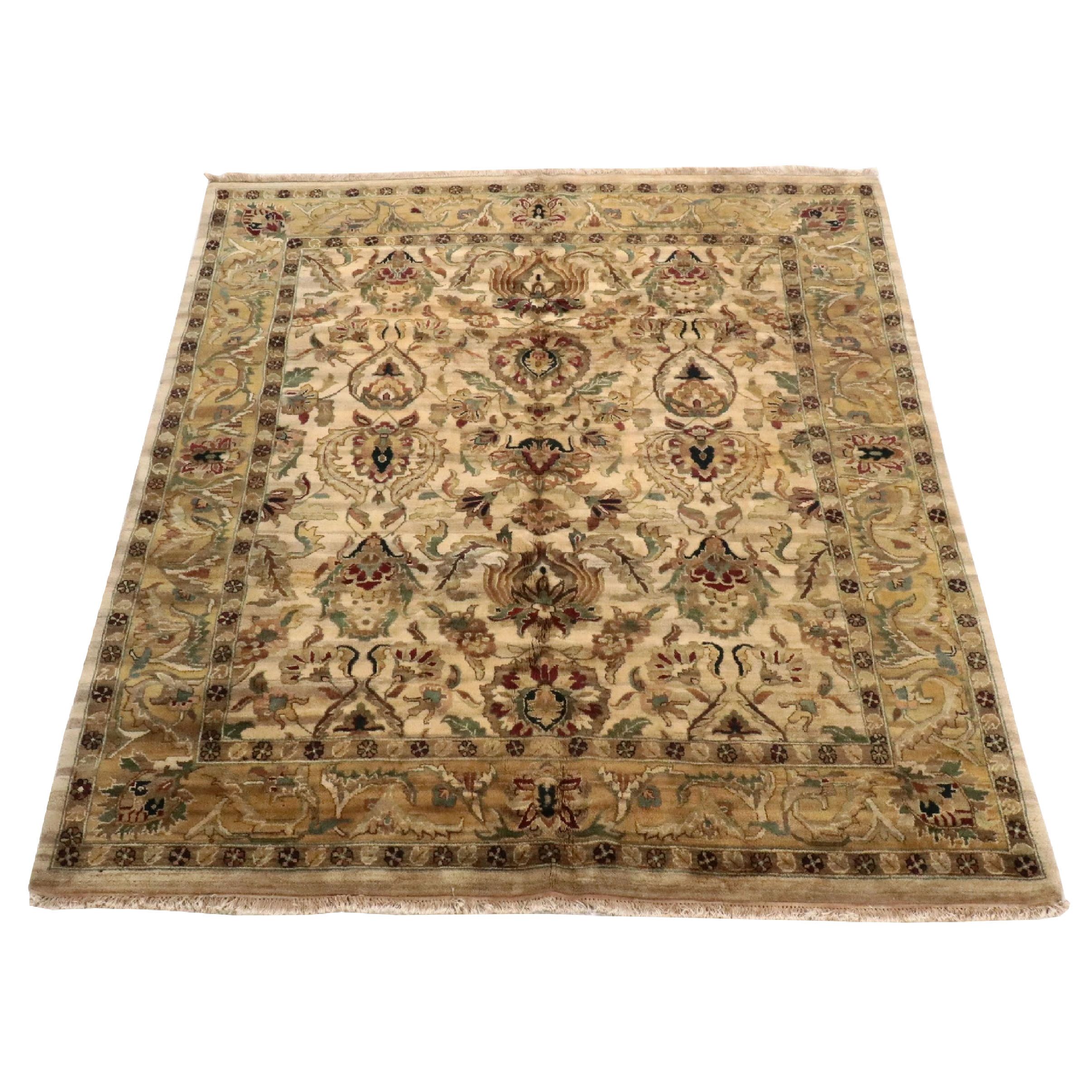 7'8 x 10'3 Hand-Knotted Turkish Oushak Area Rug