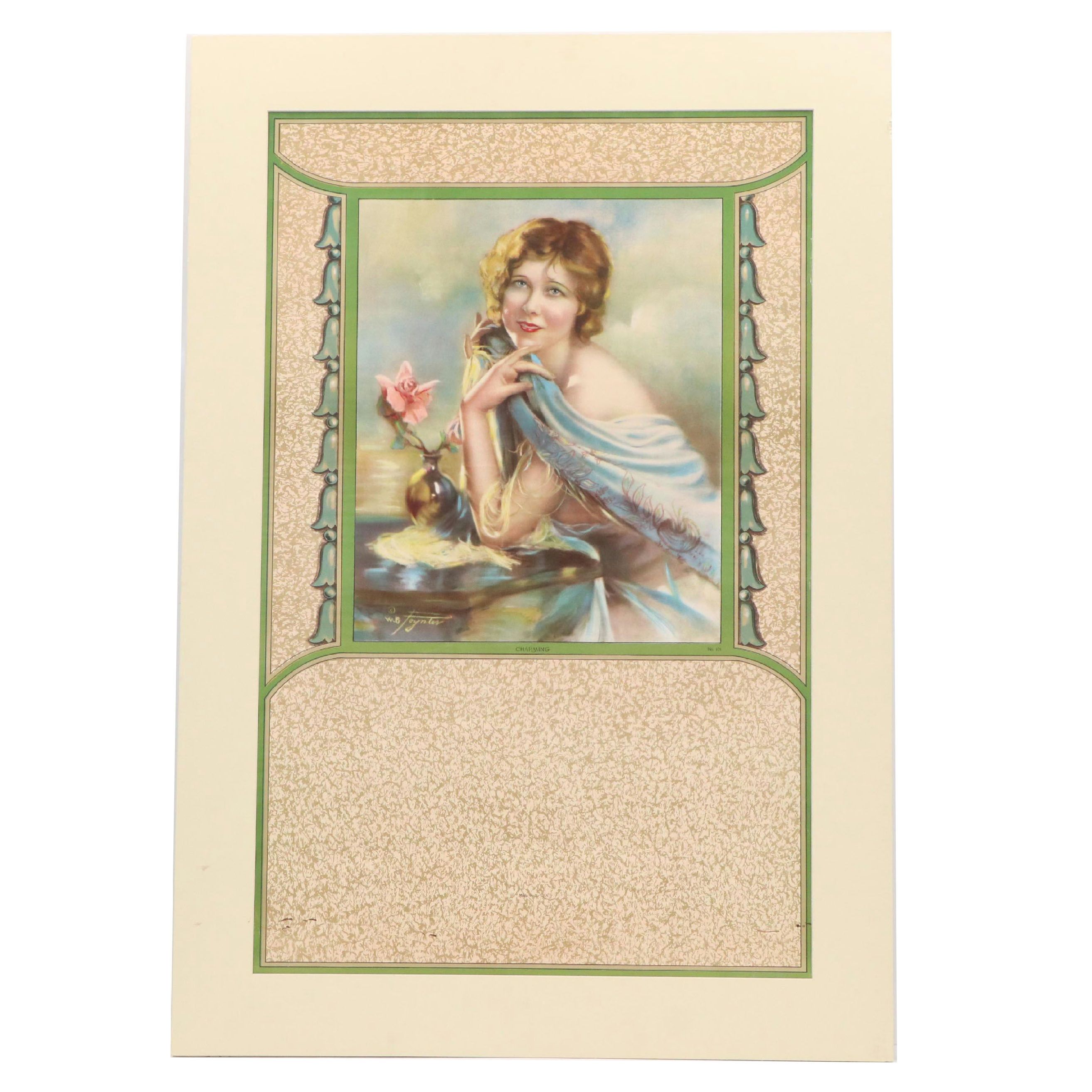 Offset Lithograph After W. B. Foyntes "Charming"