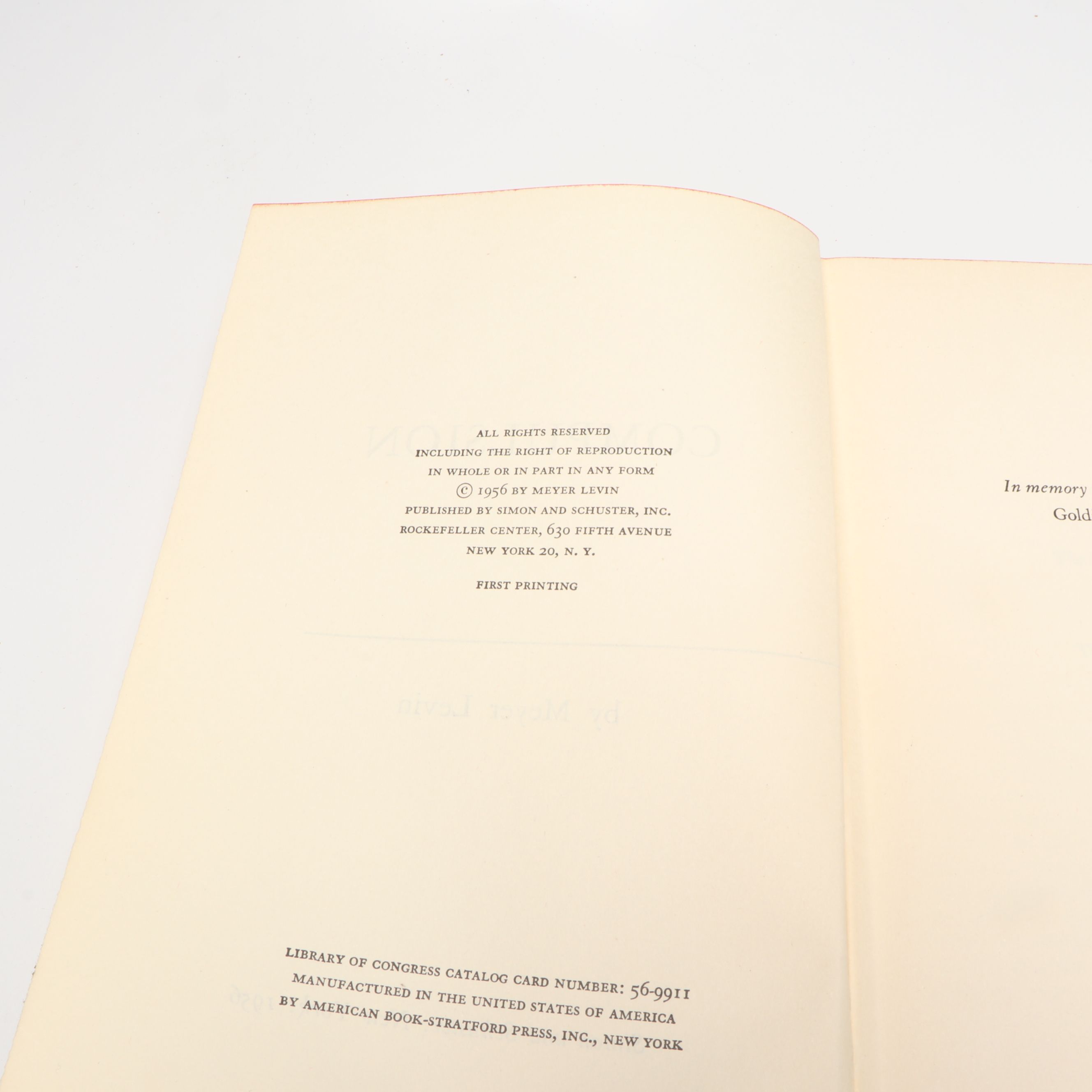 First Printing "Compulsion" by Meyer Levin and More Books