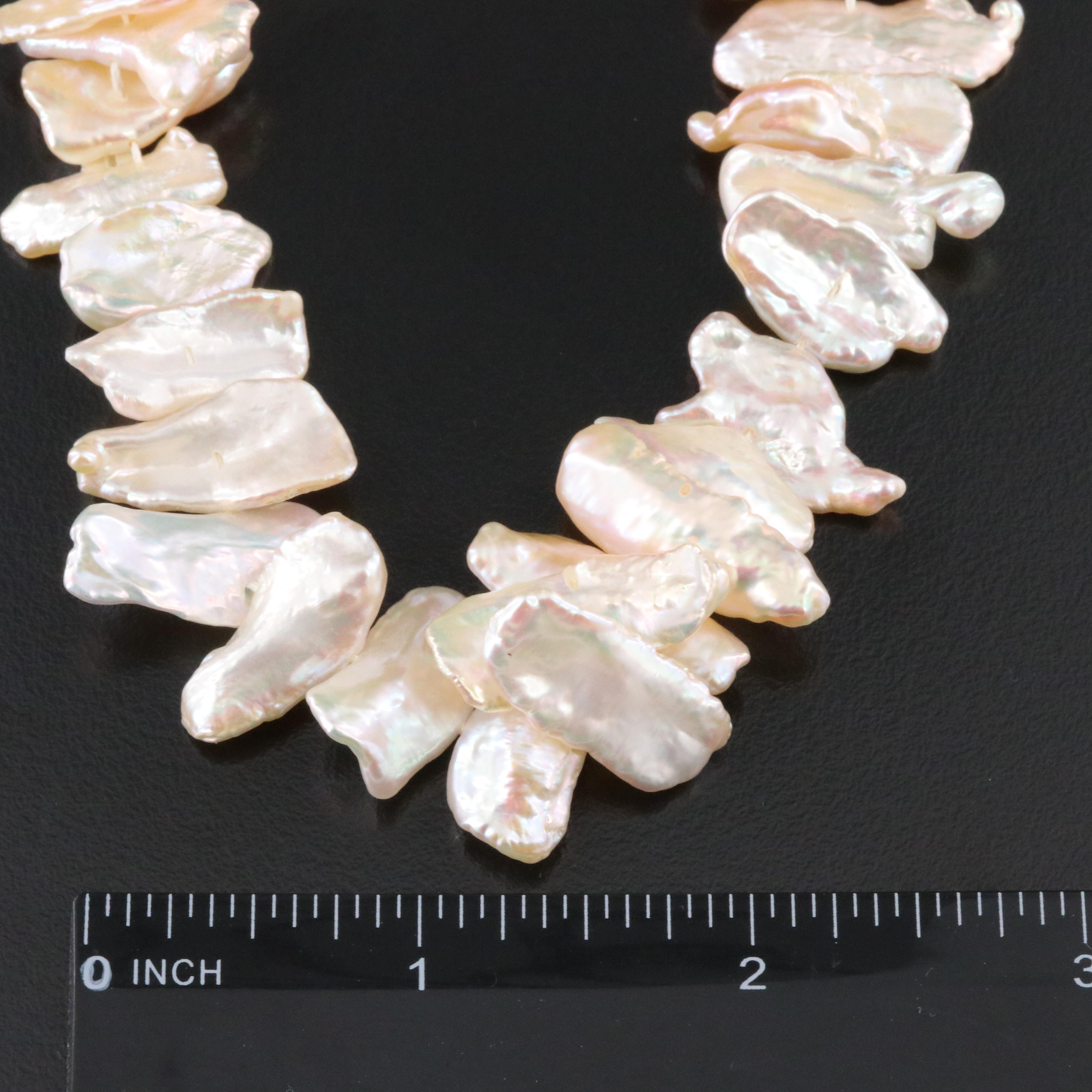 Baroque Pearl Necklace with 14K Clasp