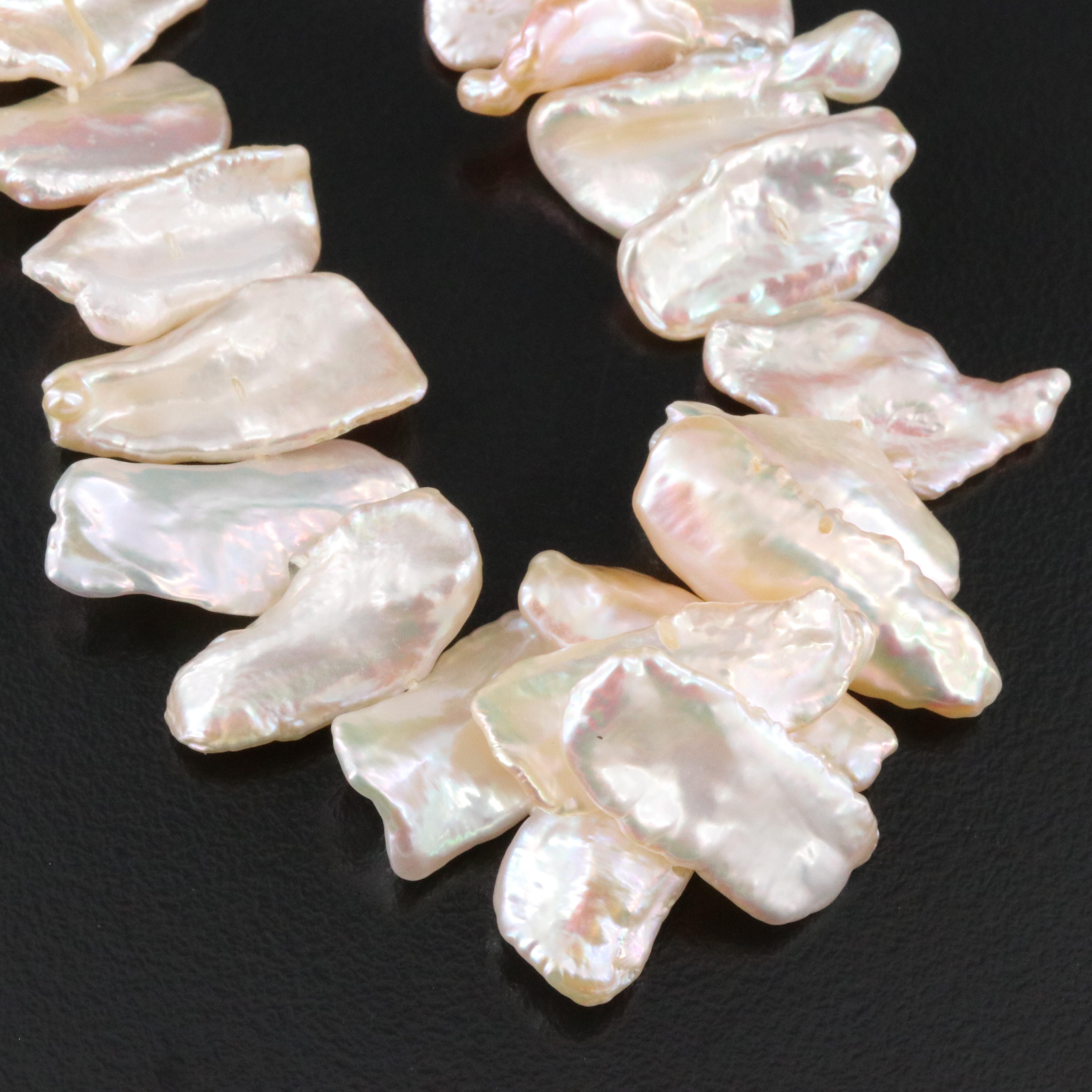 Baroque Pearl Necklace with 14K Clasp