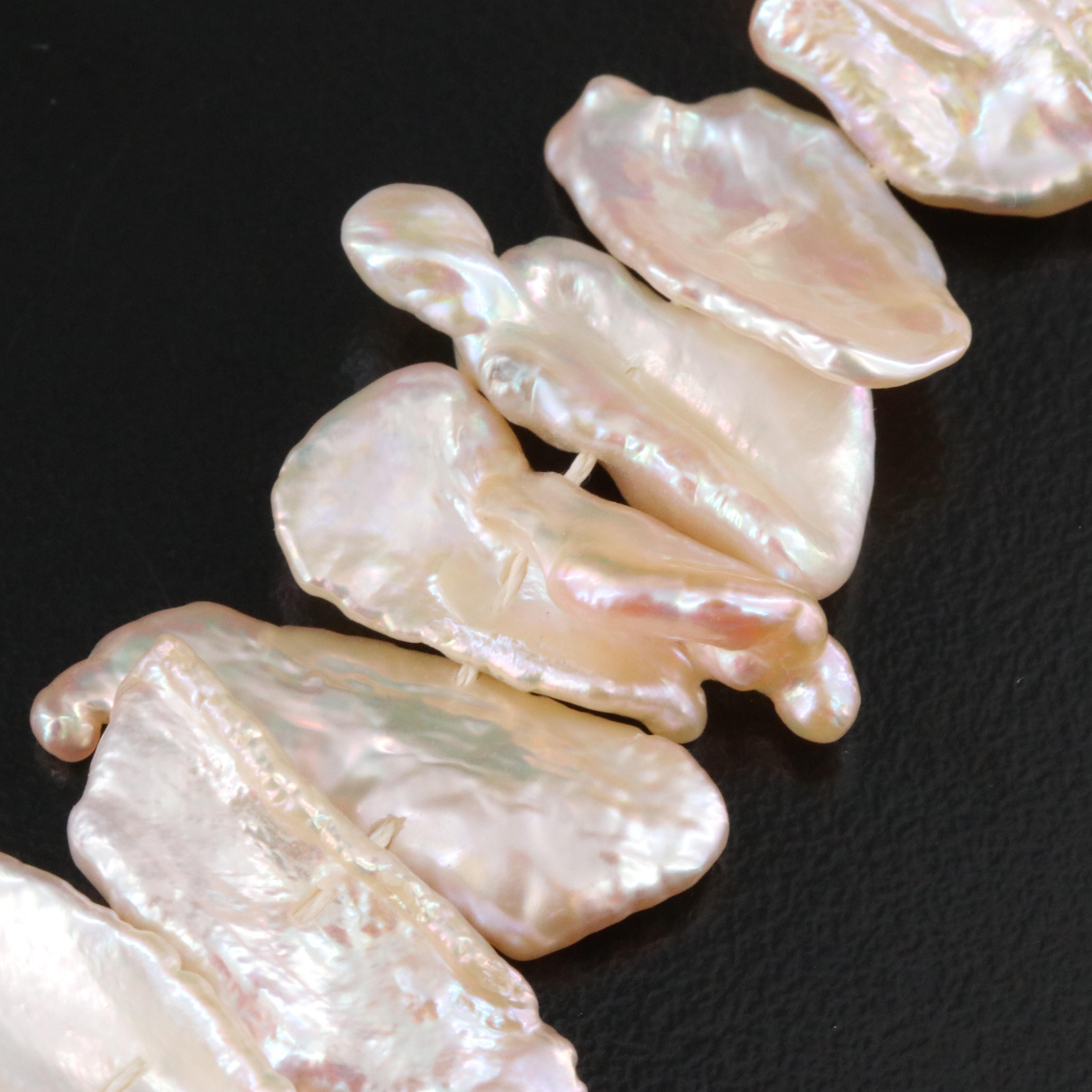 Baroque Pearl Necklace with 14K Clasp