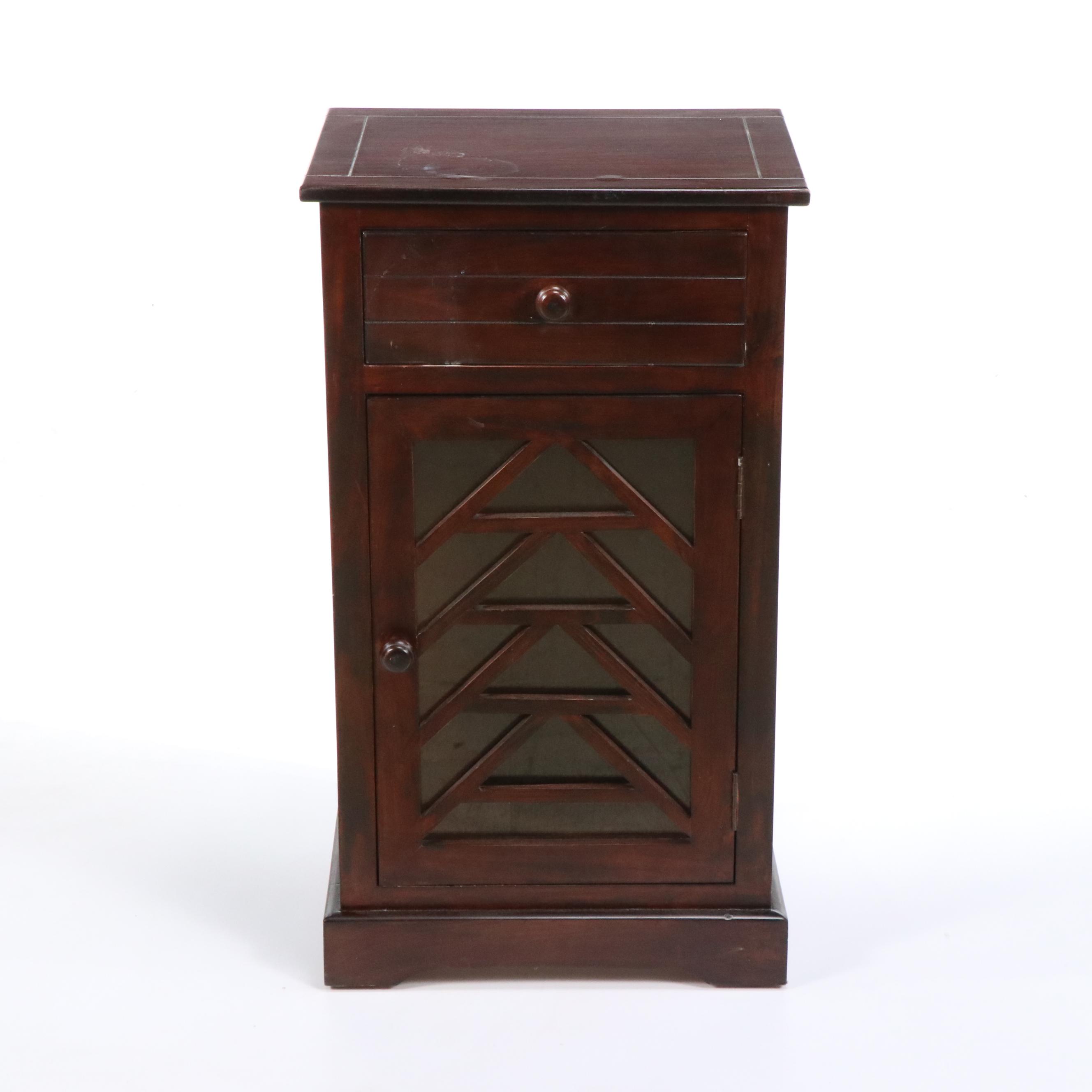 Mahogany Finish Wooden Nightstand