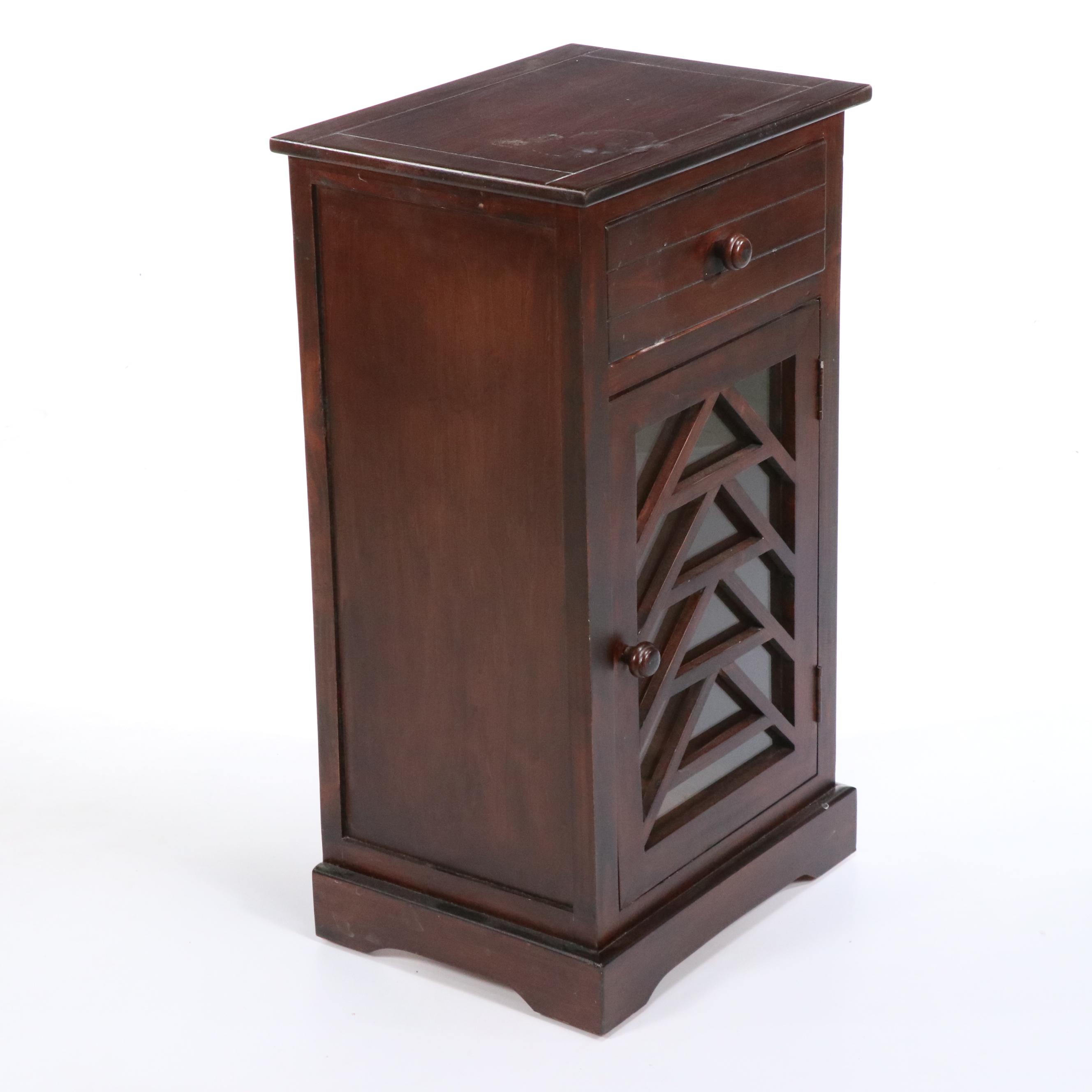 Mahogany Finish Wooden Nightstand