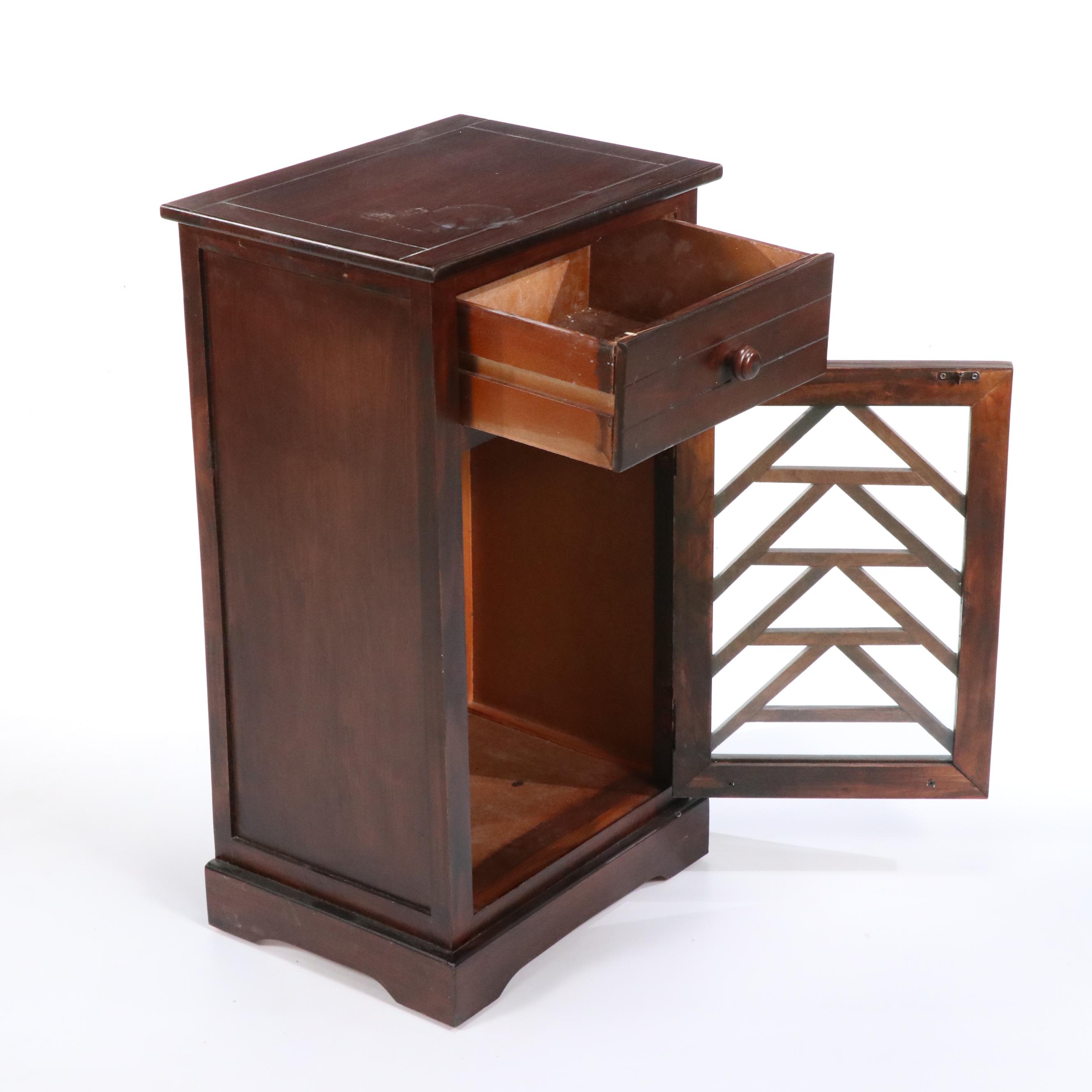 Mahogany Finish Wooden Nightstand