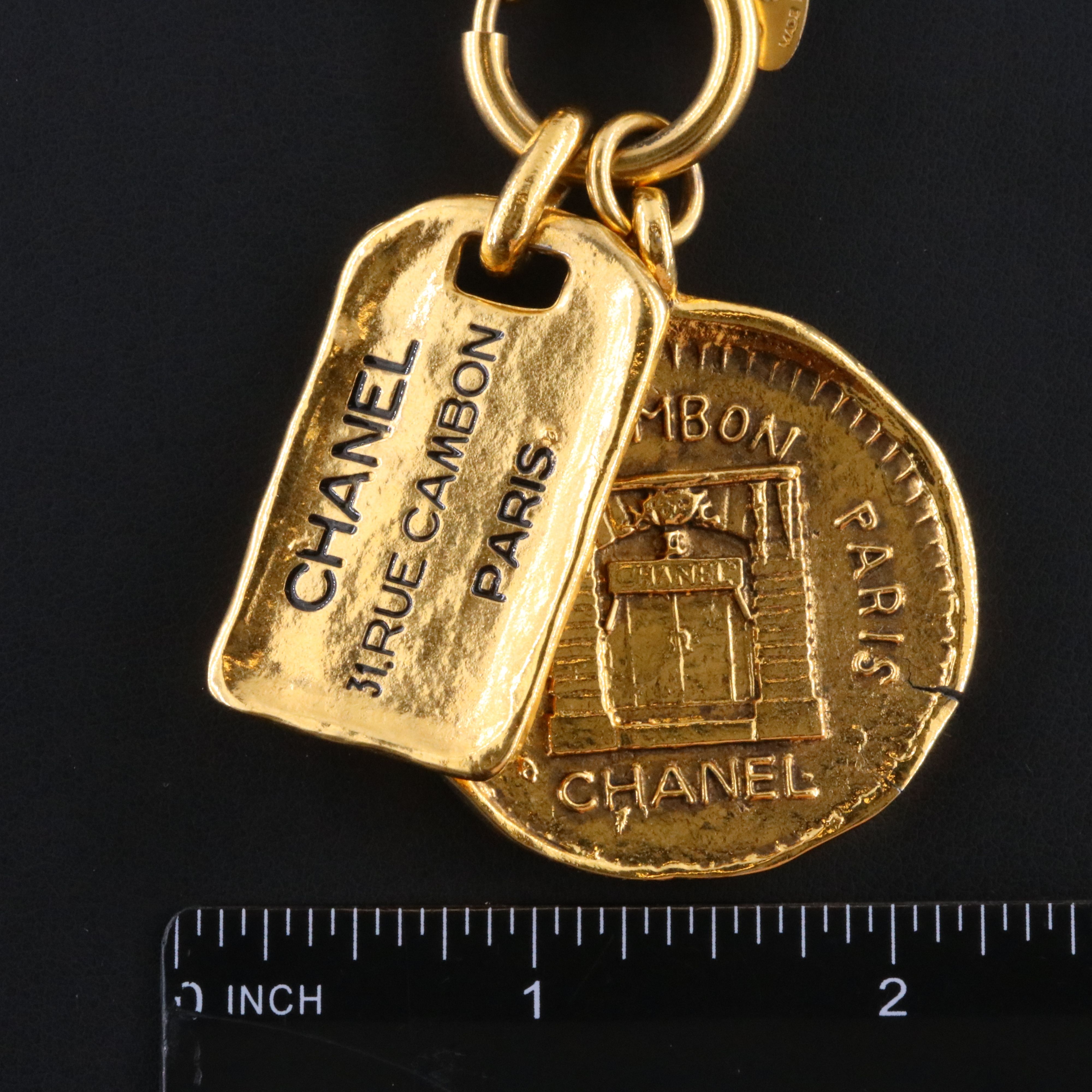 Chanel Rue Cambon Tag Necklace