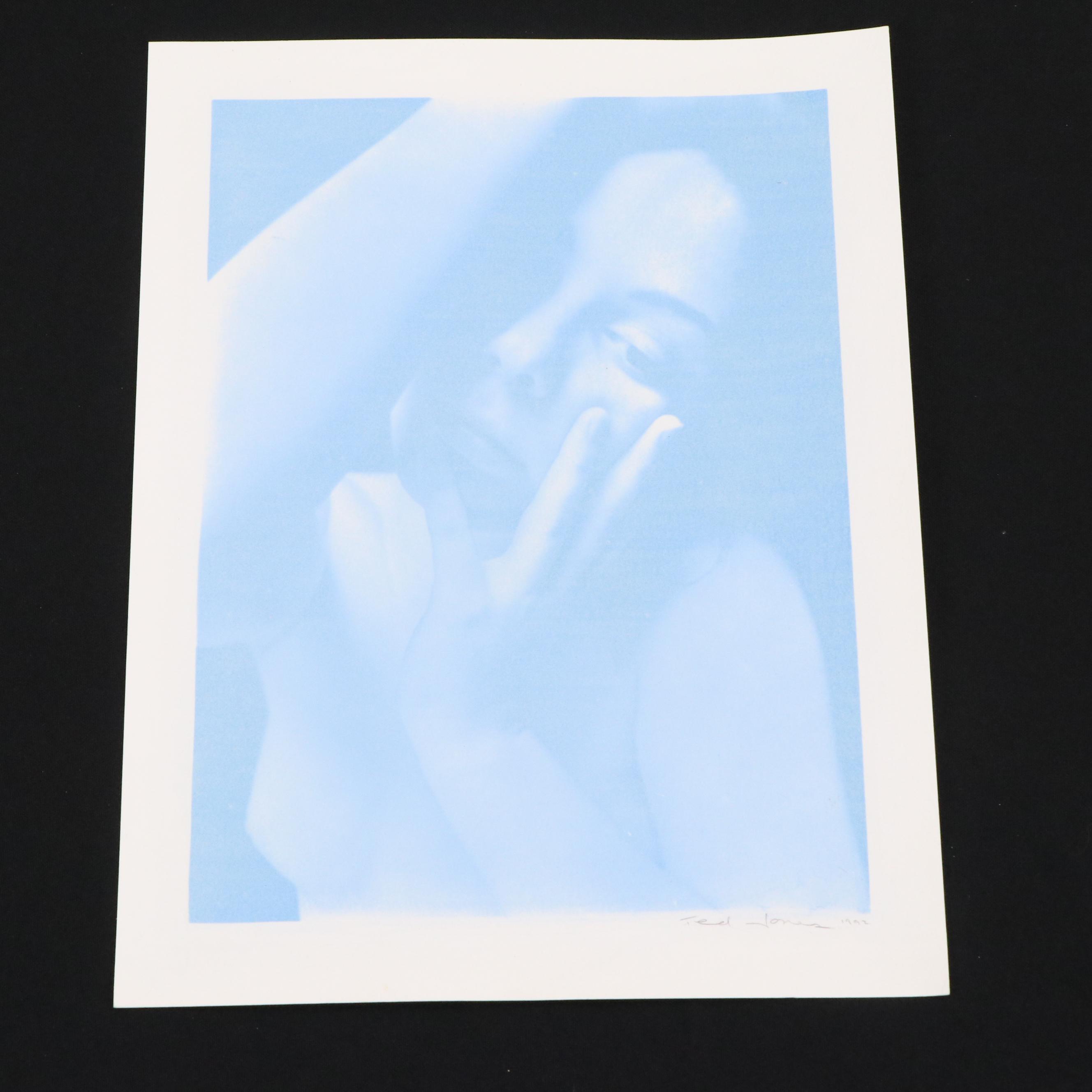 Ted Jones Figurative Gum Bichromatic Photographic Prints, Circa 1989