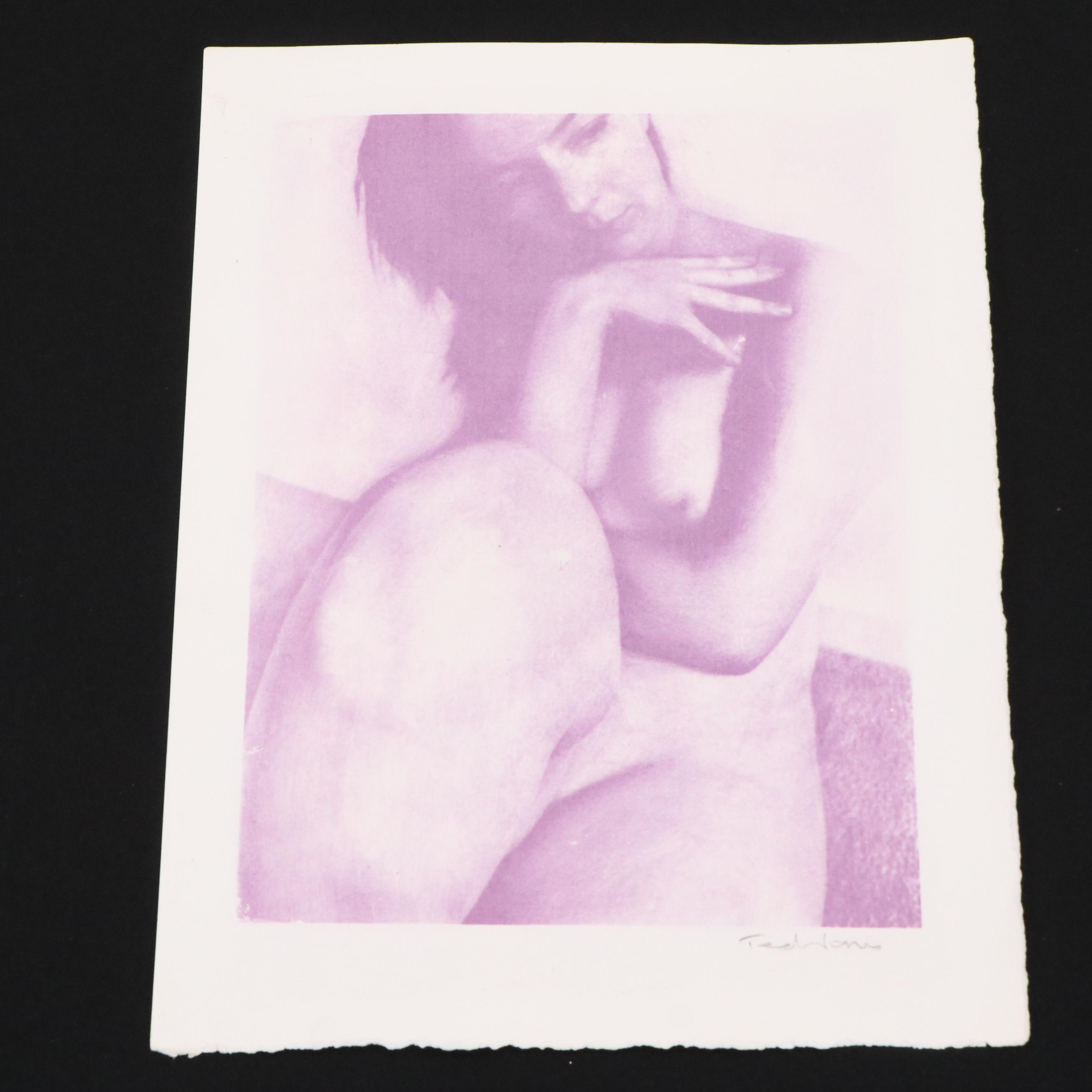 Ted Jones Figurative Gum Bichromatic Photographic Prints, Circa 1989