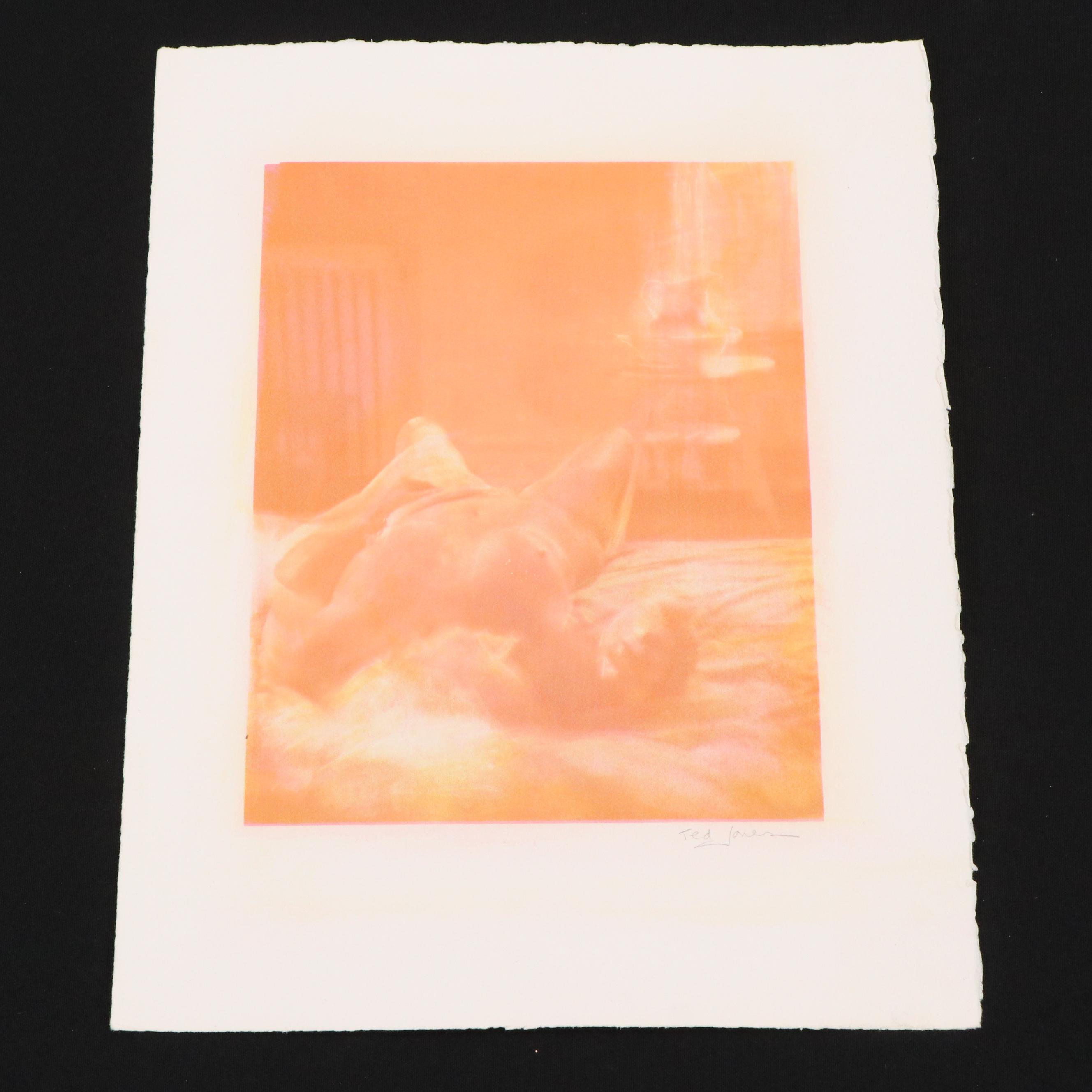 Ted Jones Figurative Gum Bichromatic Photographic Prints, Circa 1989