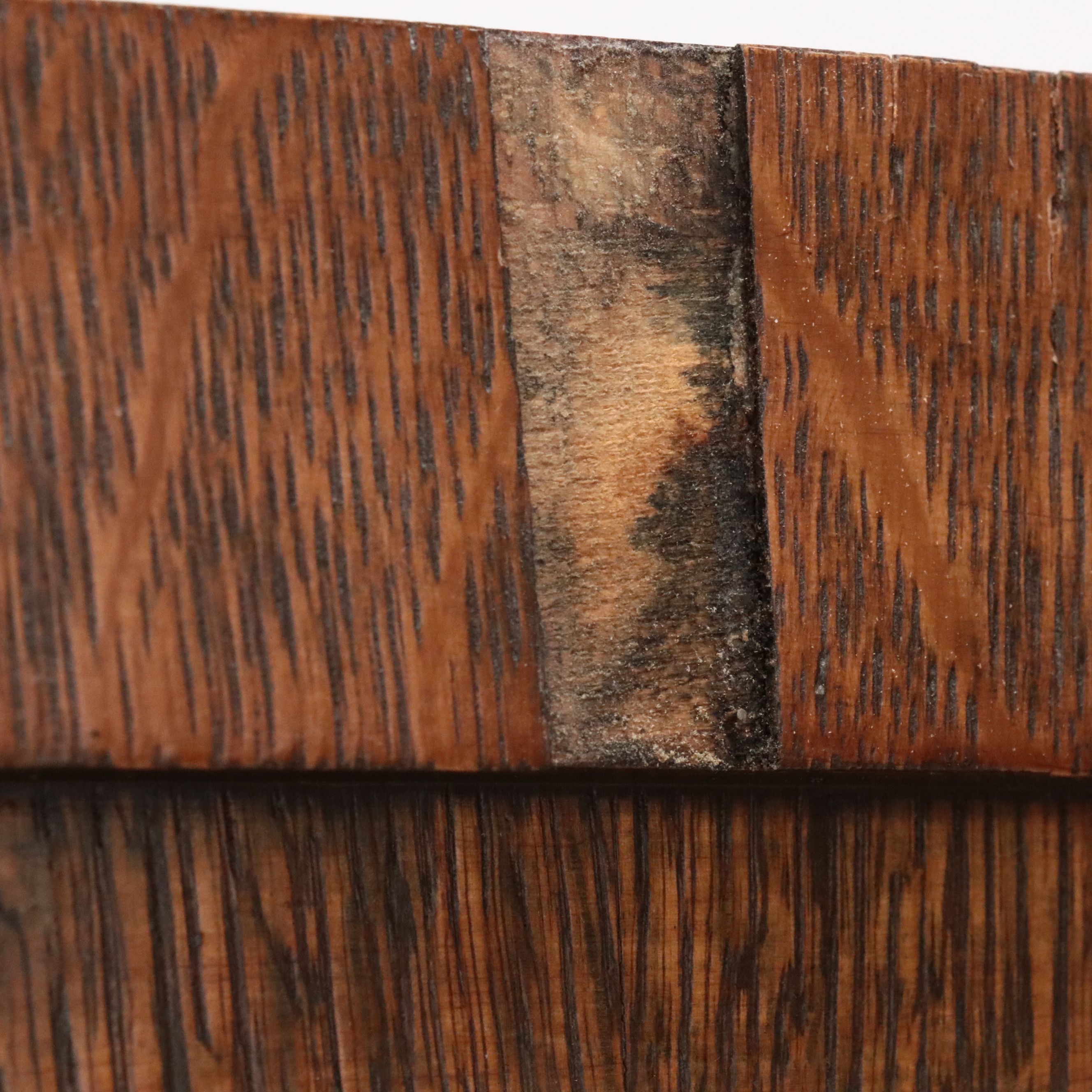 American Empire Revival Tiger Oak Bowfront Display Cabinet, Early 20th Century