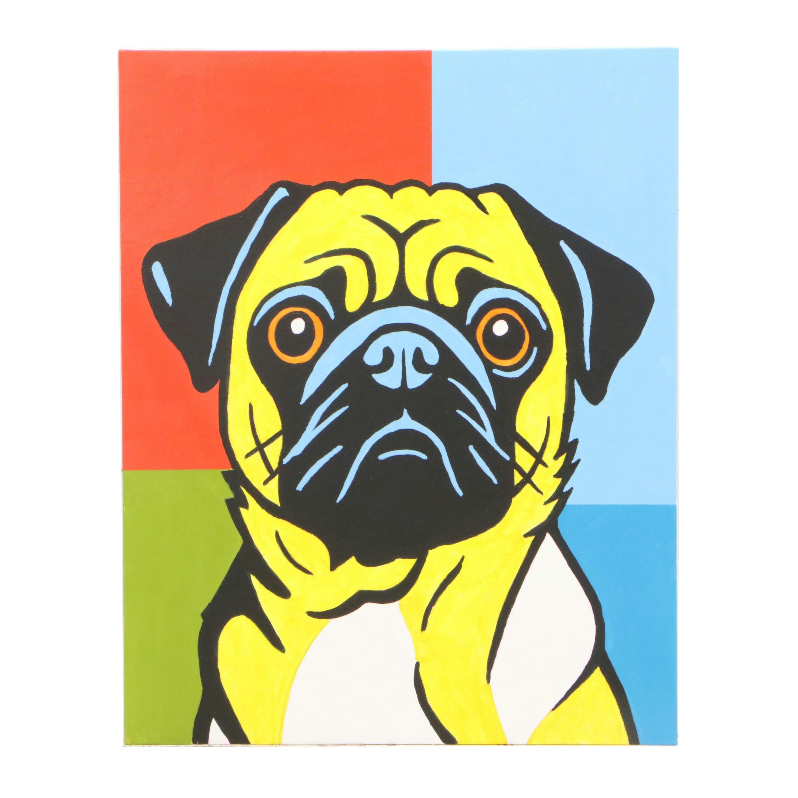 deSanto Acrylic Painting "Pugsy Malone," 2025