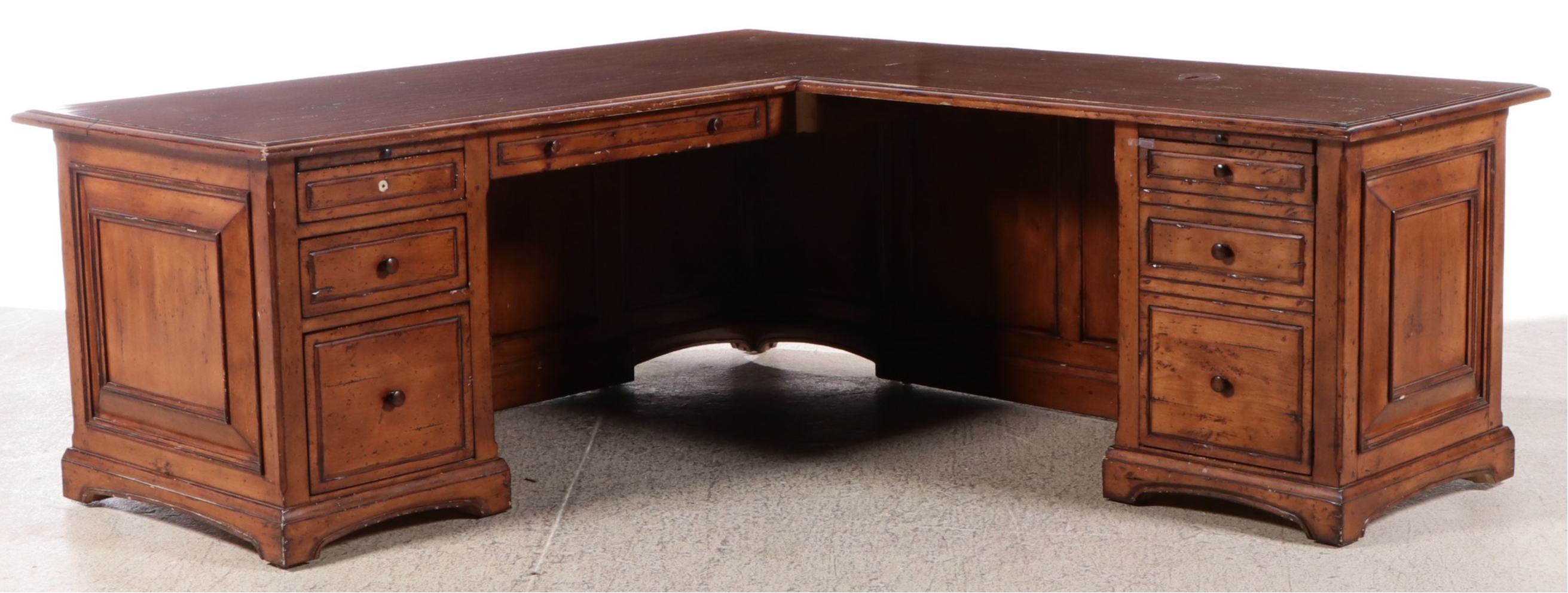 Louis Philippe Style L-Shaped Desk