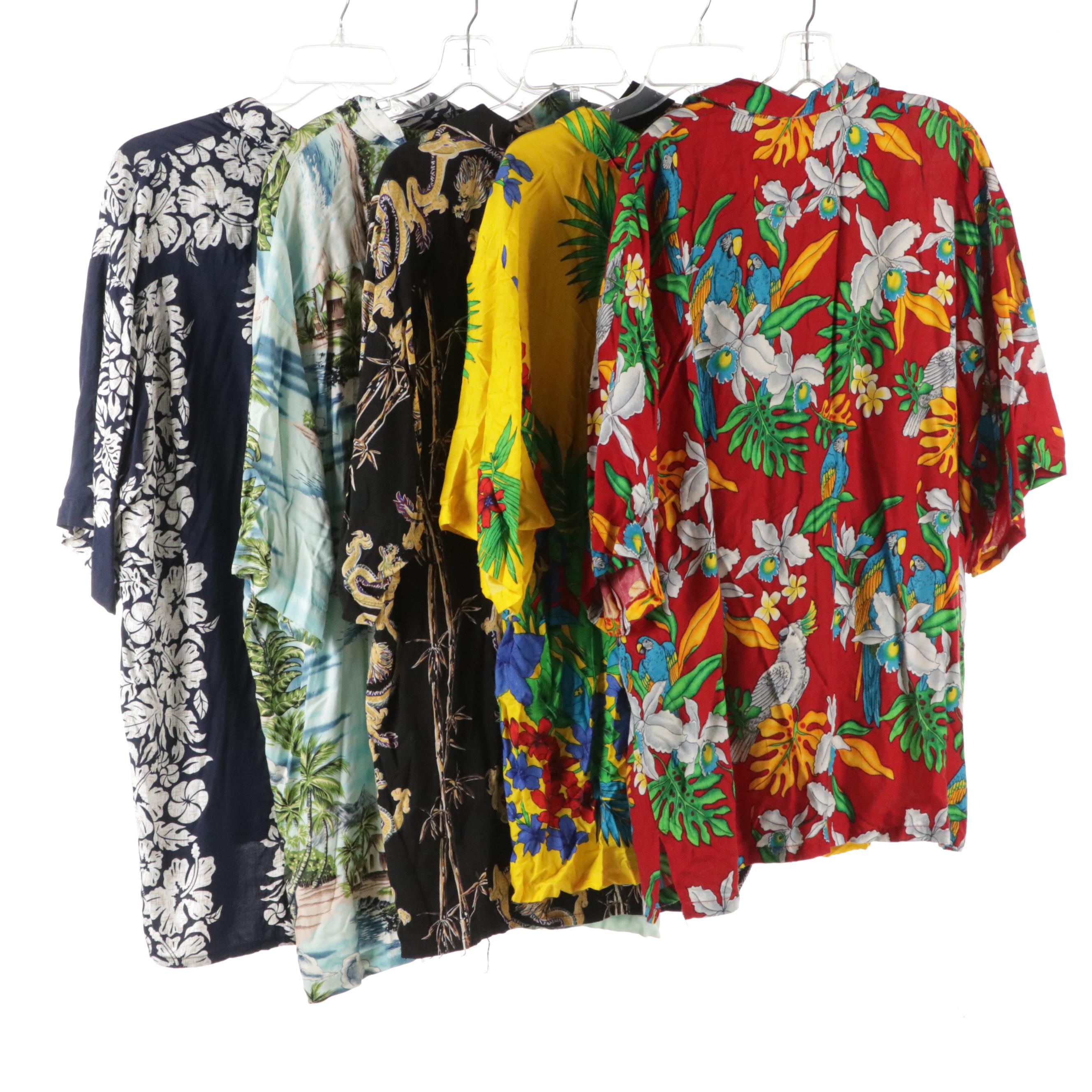 Men's Ocean Current and Basix Vintage Rayon Hawaiian Shirts