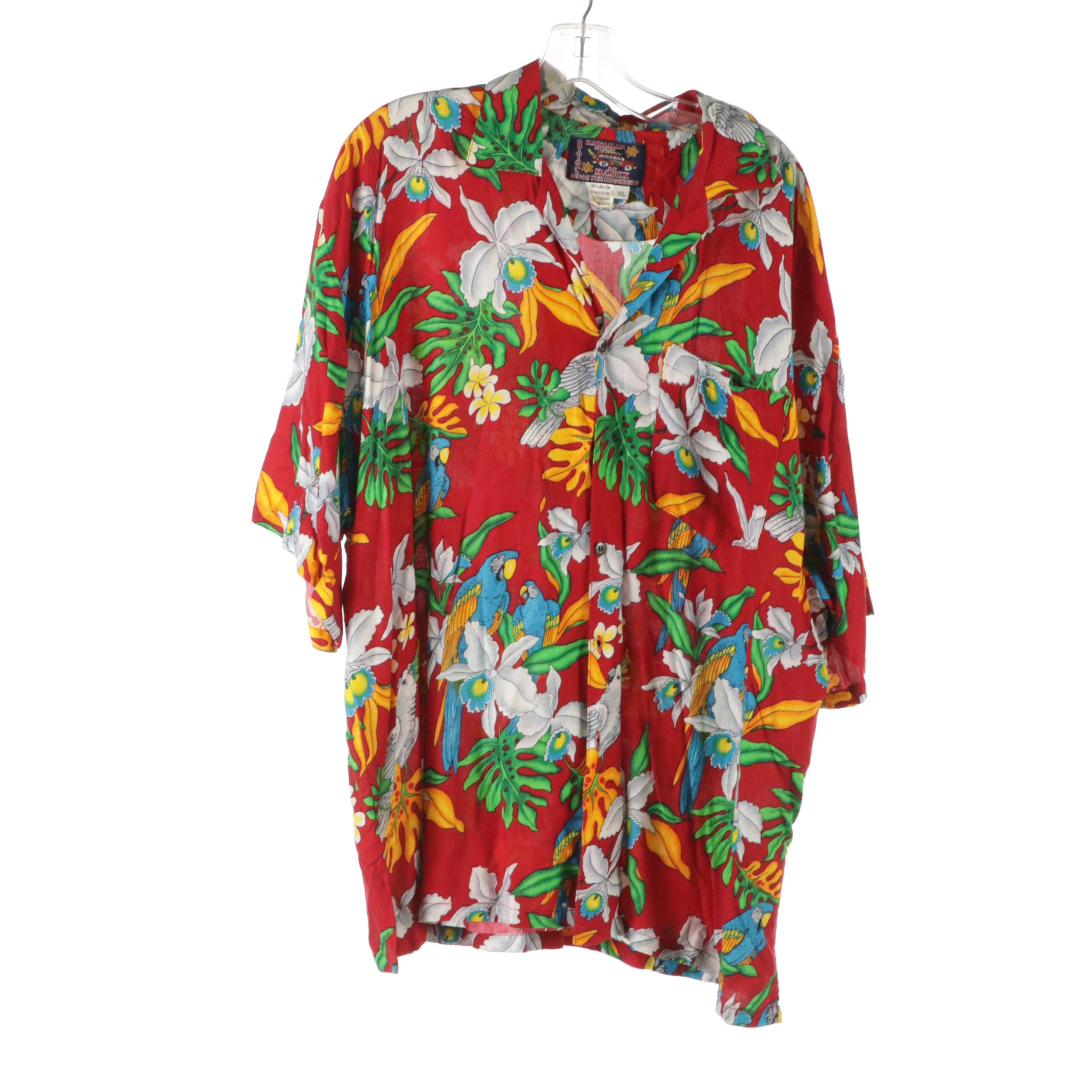 Men's Ocean Current and Basix Vintage Rayon Hawaiian Shirts