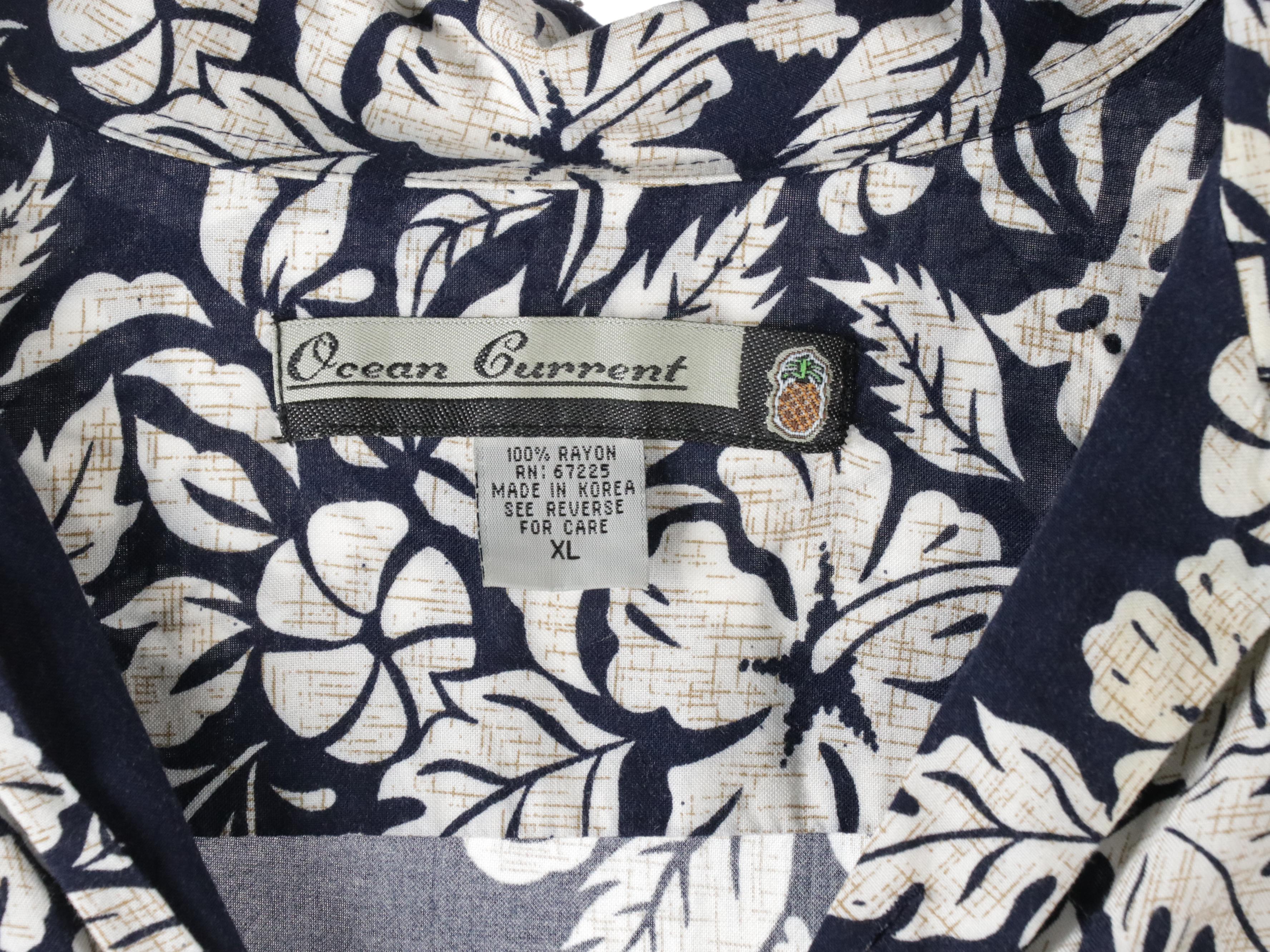 Men's Ocean Current and Basix Vintage Rayon Hawaiian Shirts