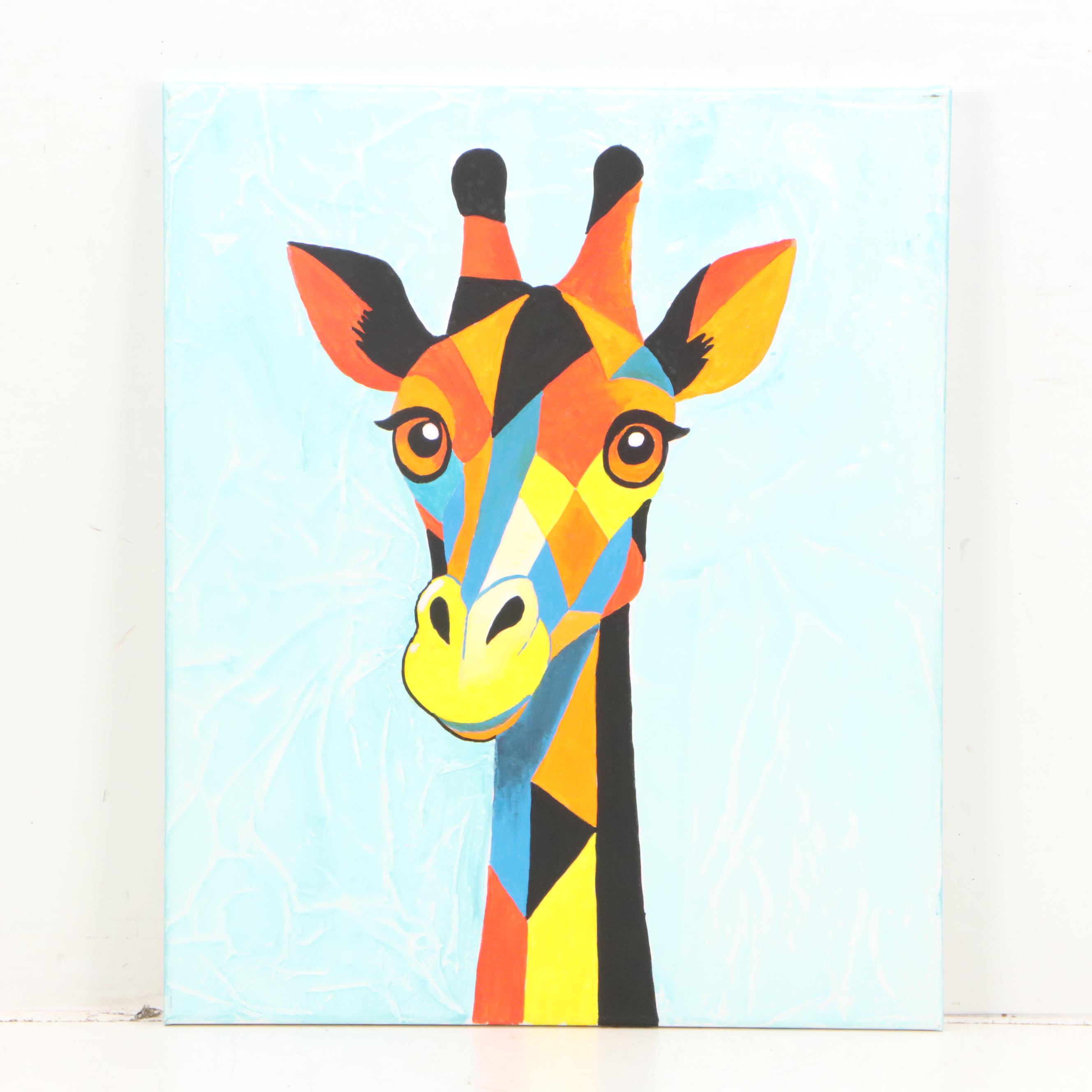 deSanto Acrylic Painting of Giraffe, 2025