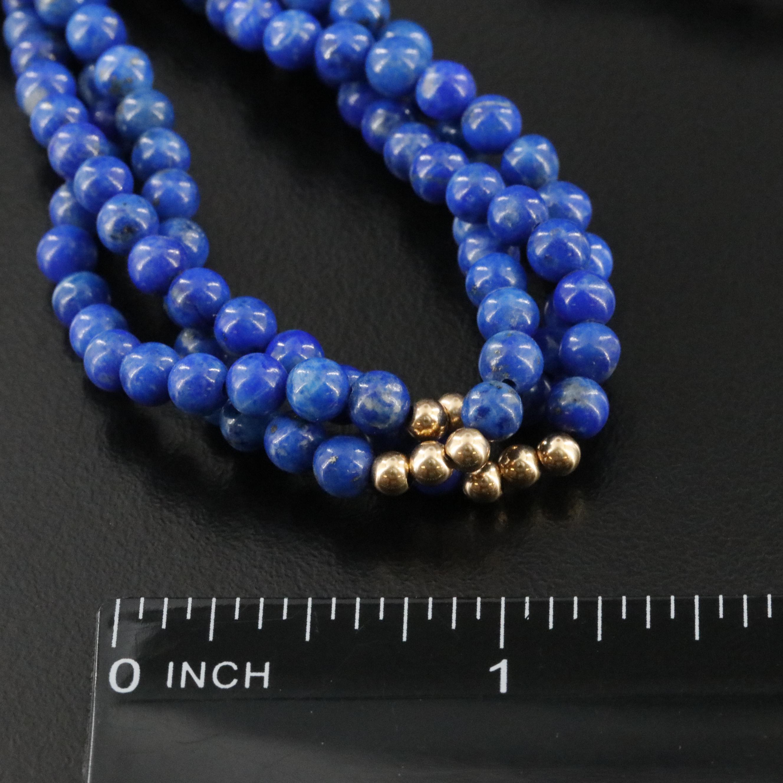 14K Lapis Lazuli Torsade Necklace