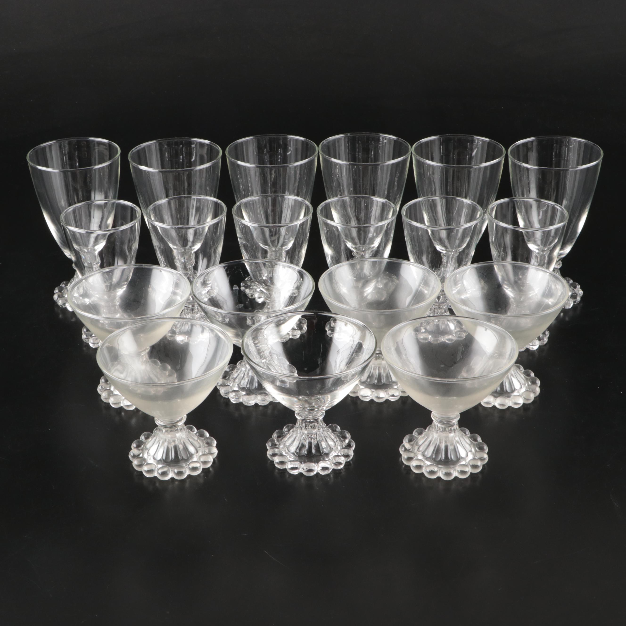 Anchor Hocking "Berwick-Boopie-Clear" Sherbets and Glasses