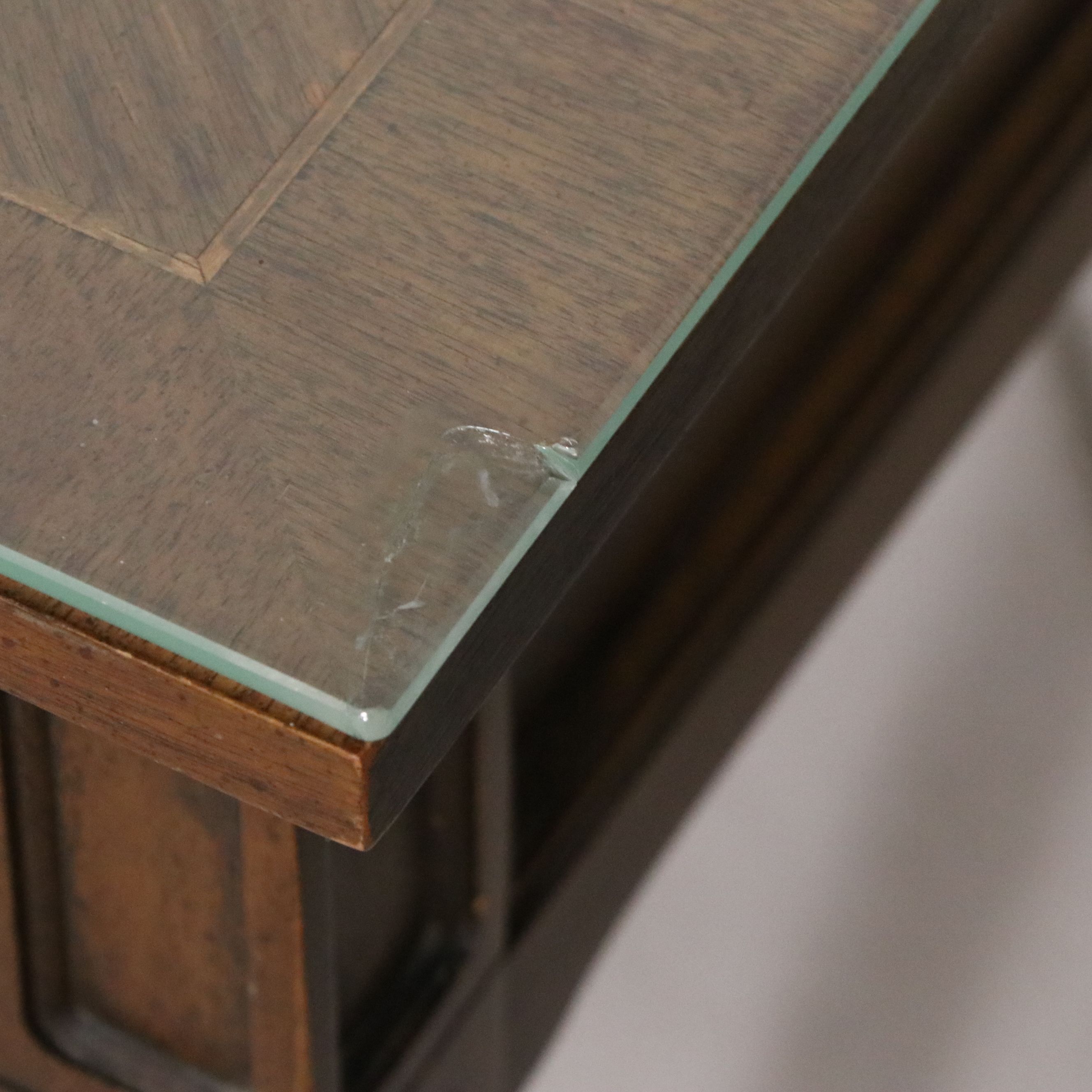 Italian Mid-Century Style Pierced Wood Headboard and Coordinating Nightstands