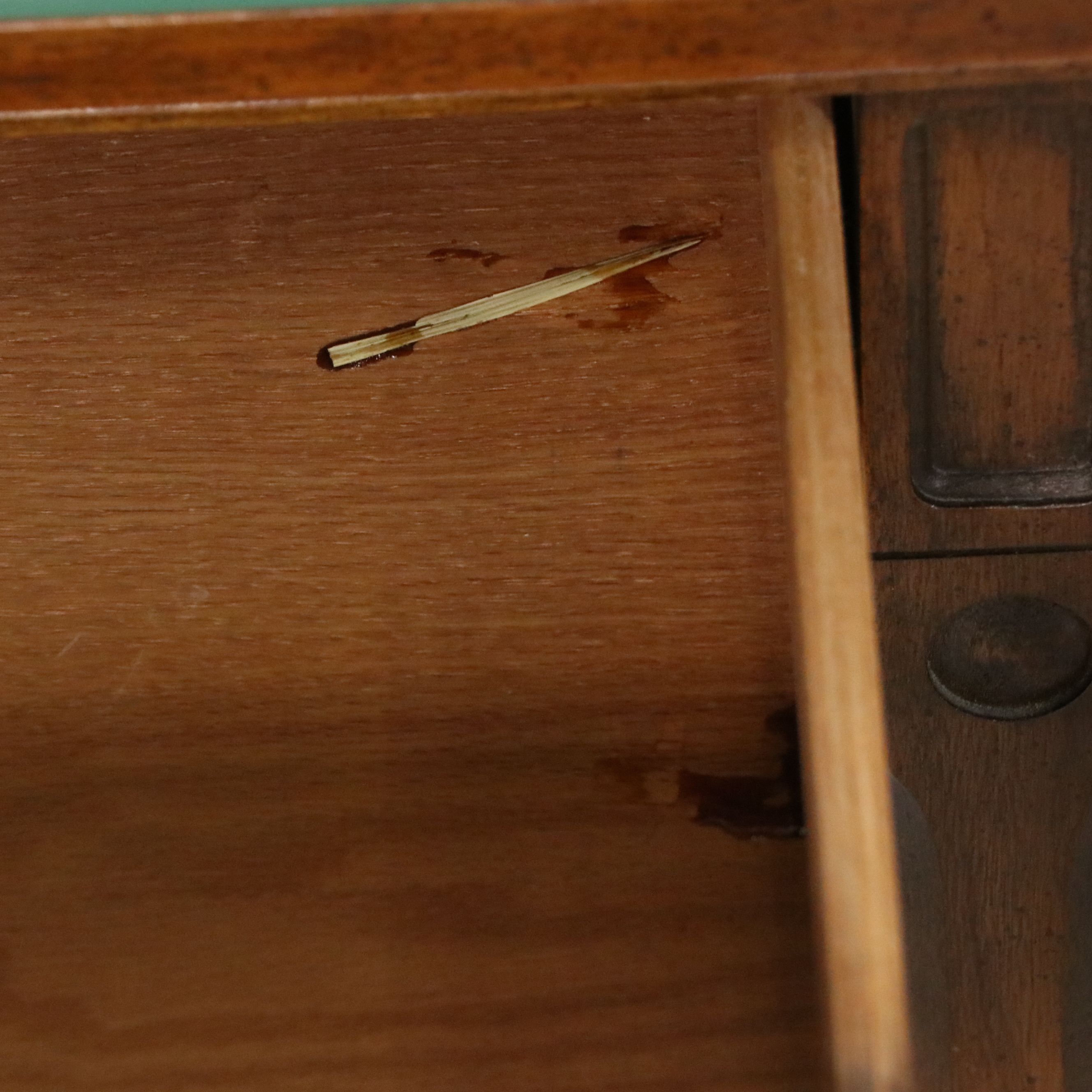 Italian Mid-Century Style Pierced Wood Headboard and Coordinating Nightstands