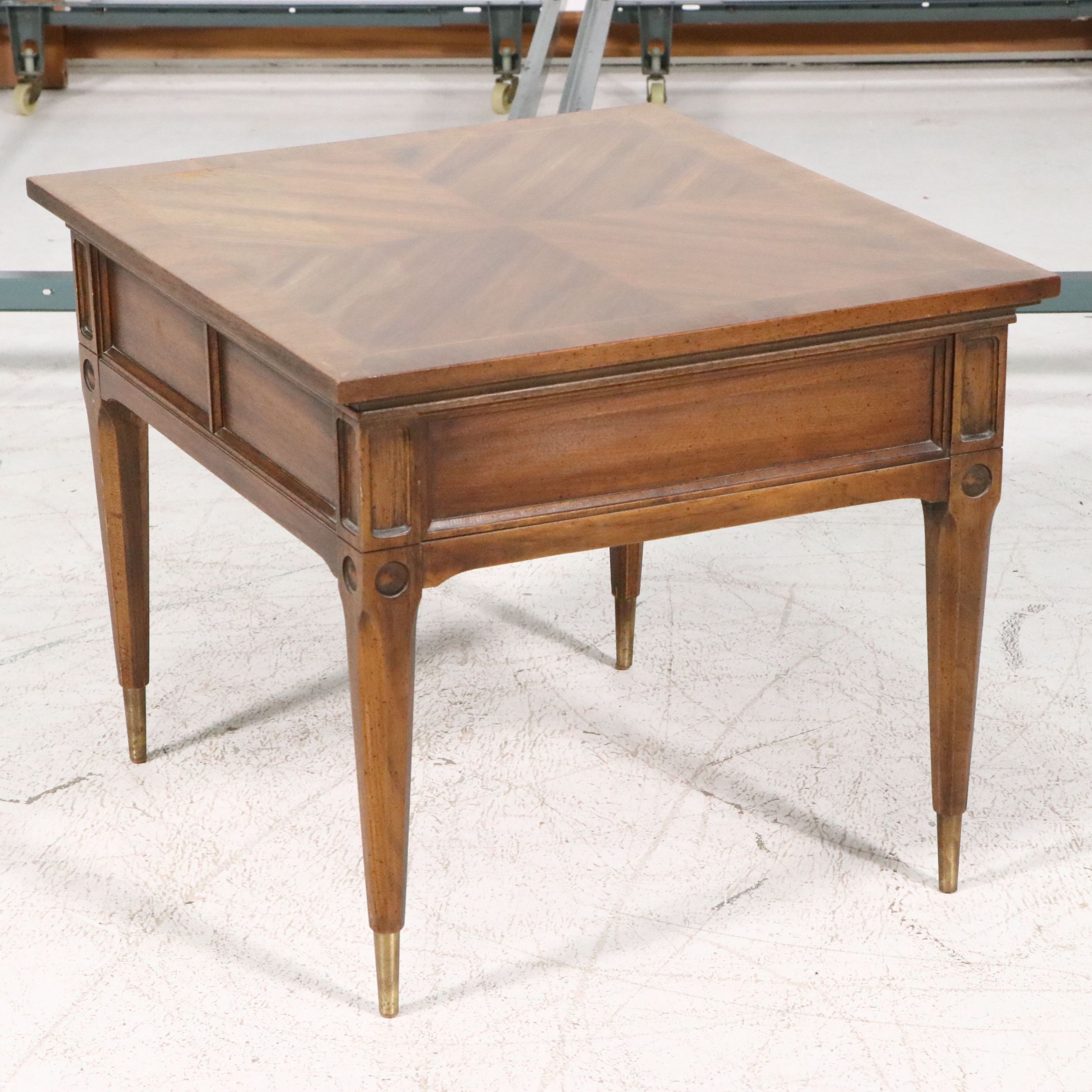 Italian Mid-Century Style Pierced Wood Headboard and Coordinating Nightstands