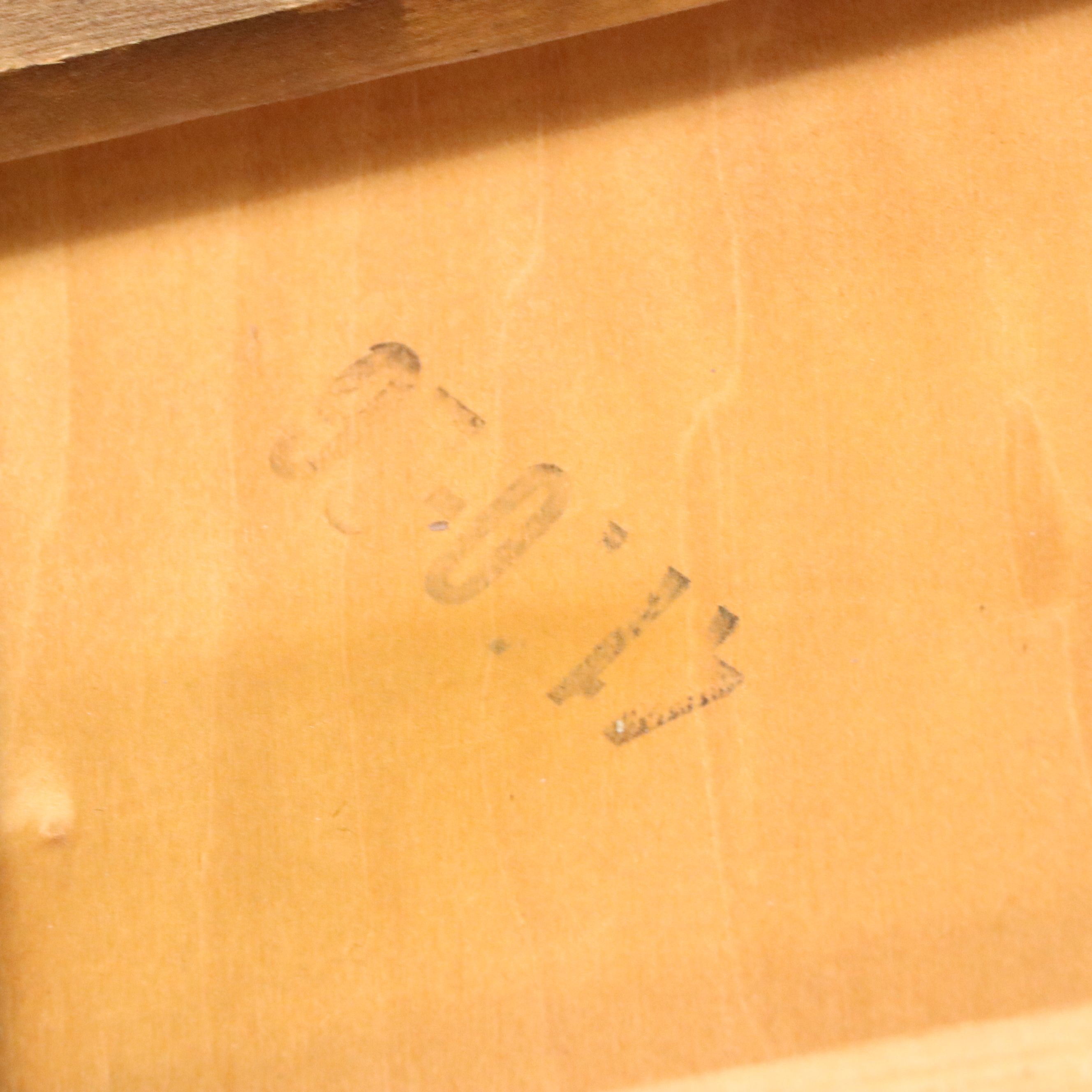 Italian Mid-Century Style Pierced Wood Headboard and Coordinating Nightstands