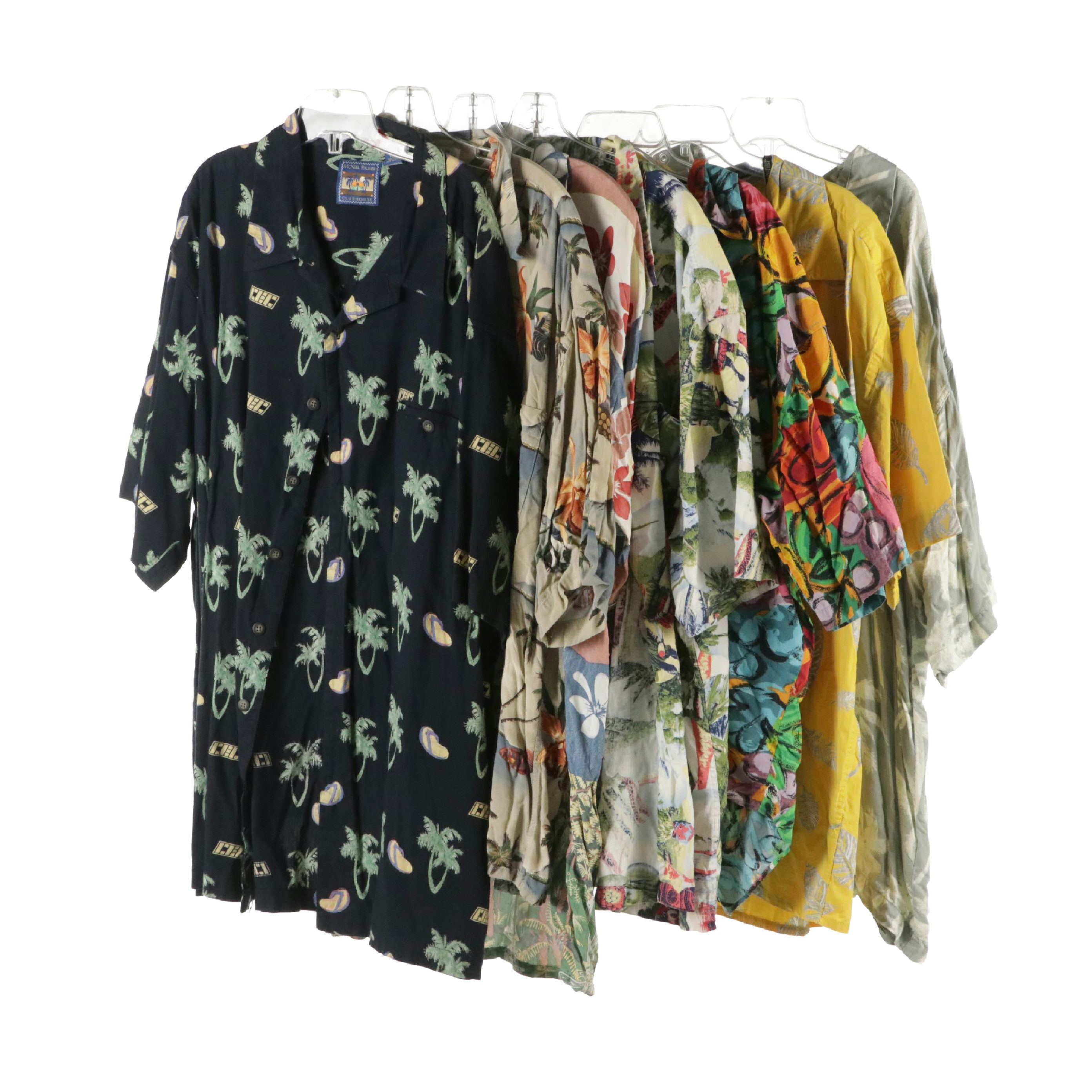 Men's Hawaiian Printed Shirts Including Pierre Cardin, Tommy Hilfiger, and More