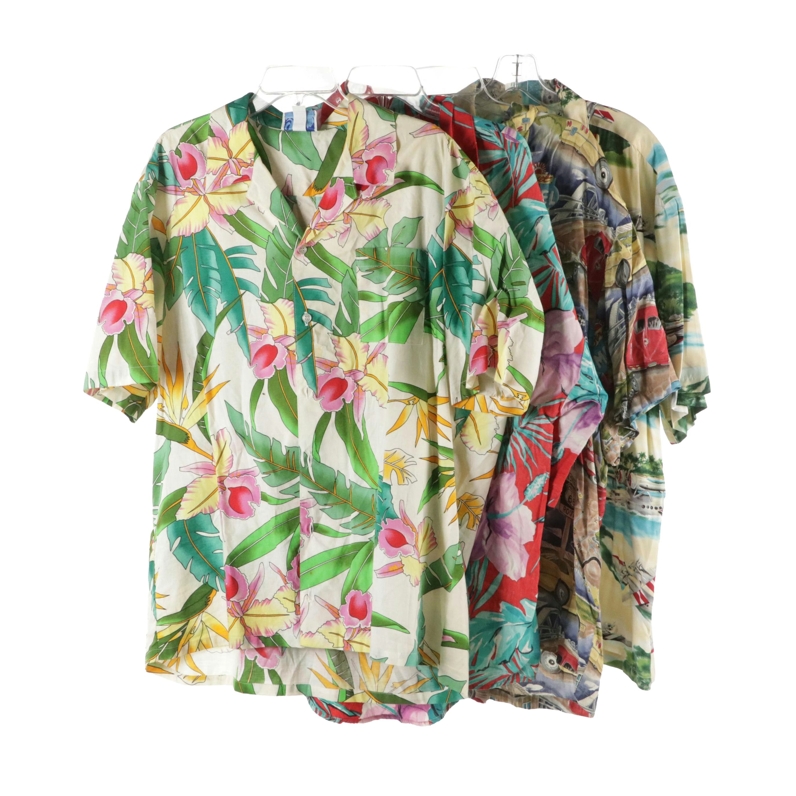 Men's Paradise Found, Paradise Beach Club and Wave Printed Hawaiian Shirts