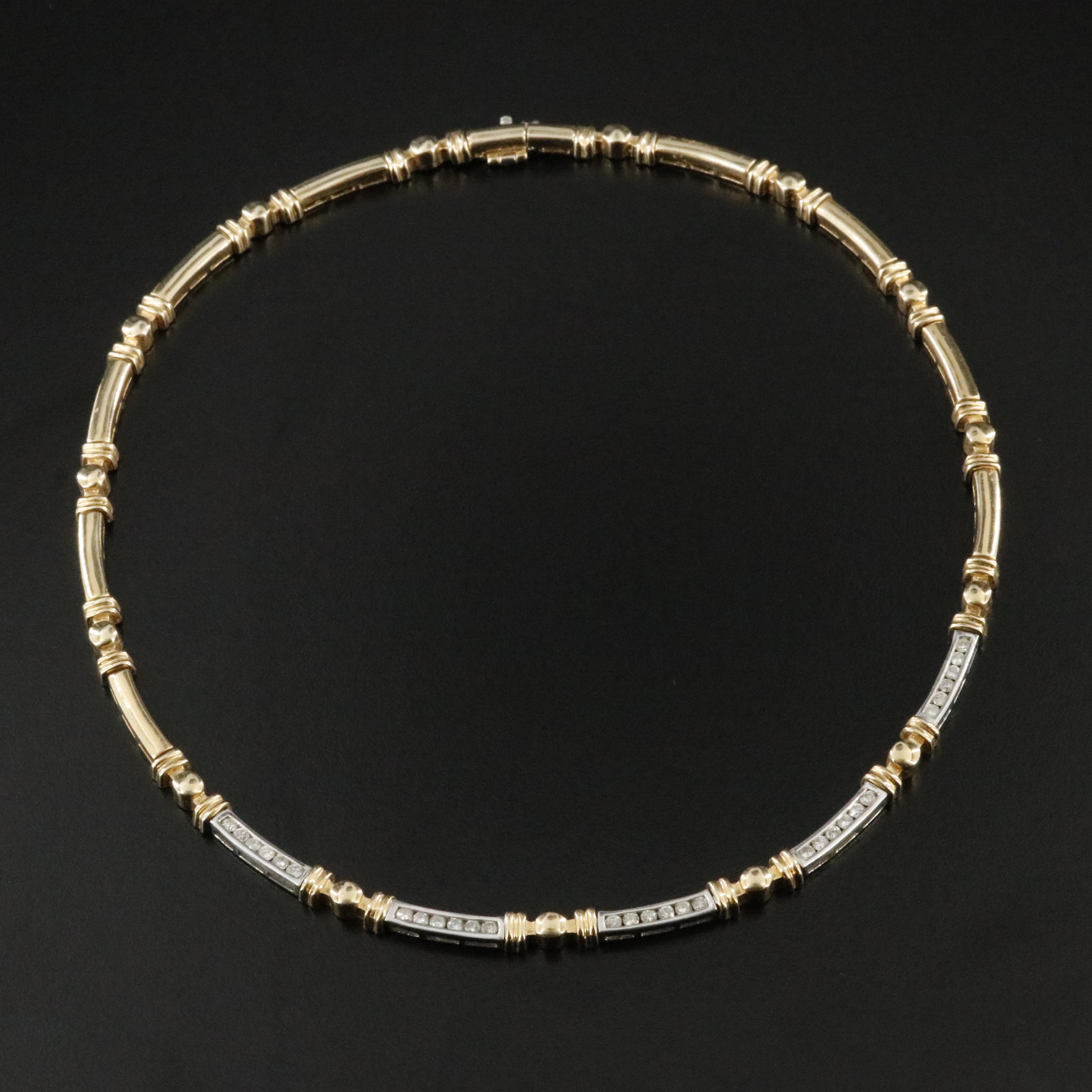 14K Two-Tone 1.05 CTW Diamond Necklace