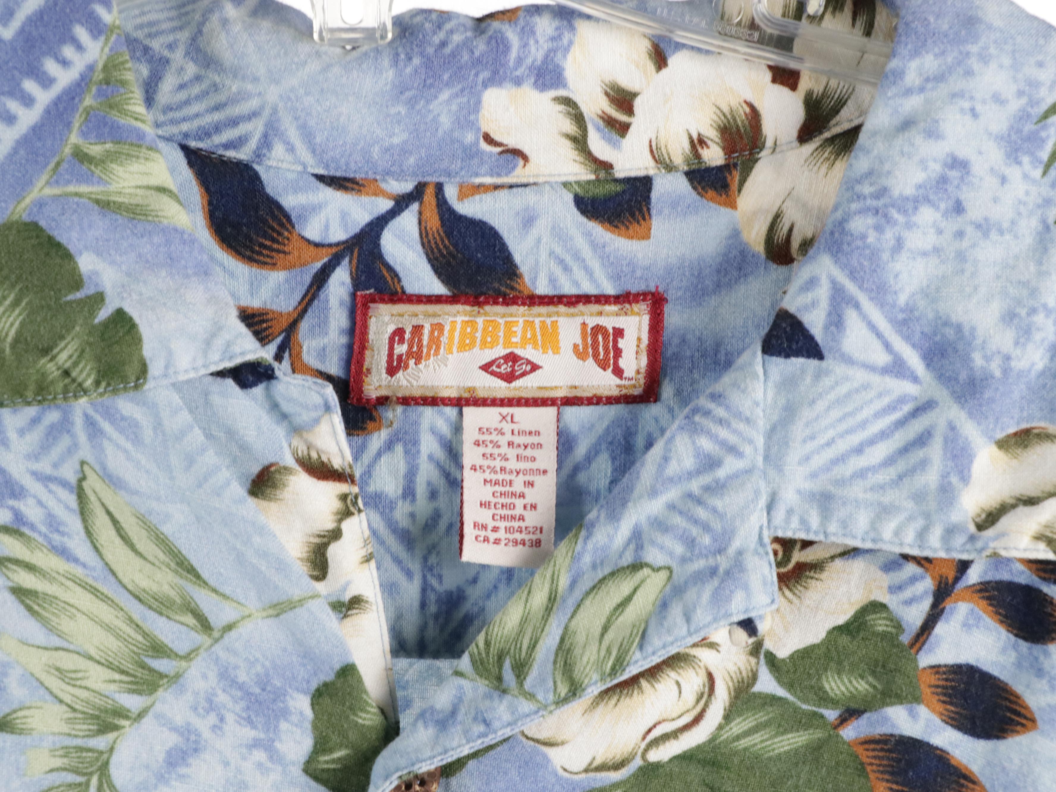 Men's Vintage Caribbean Joe Floral Hawaiian Shirts