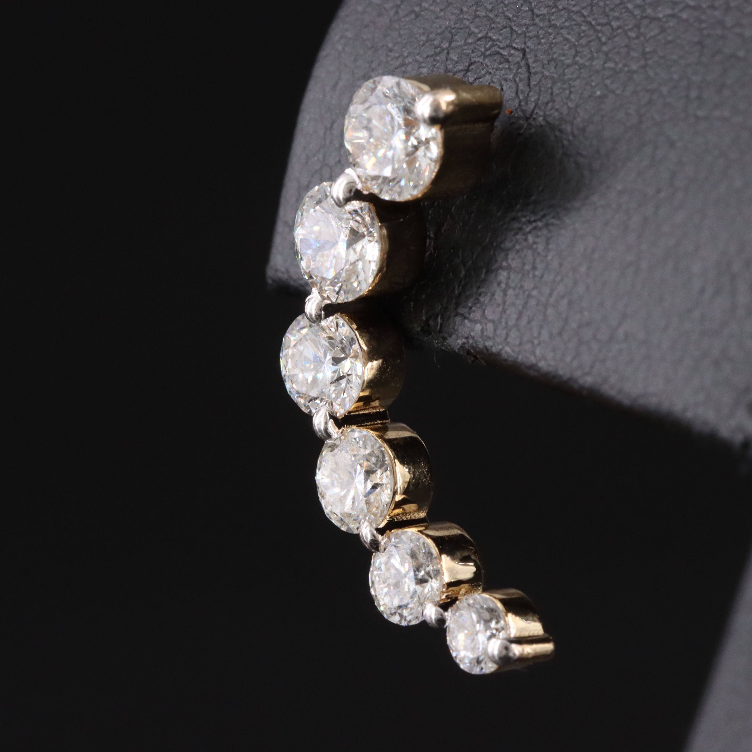 14K 3.64 CTW Lab Grown Diamond Crescent Ear Climbers