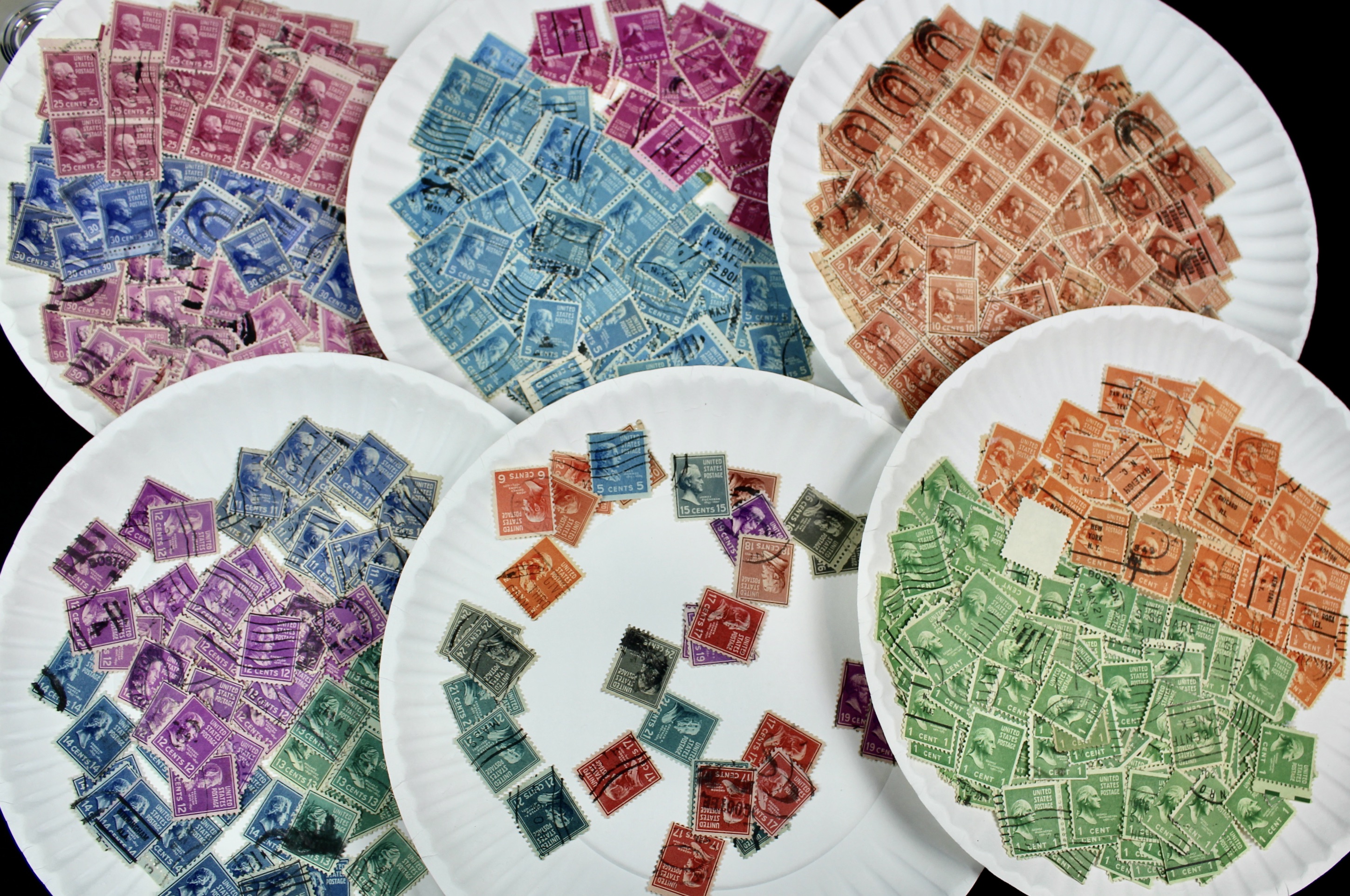 Large Collection of Used U.S. Postage Stamps