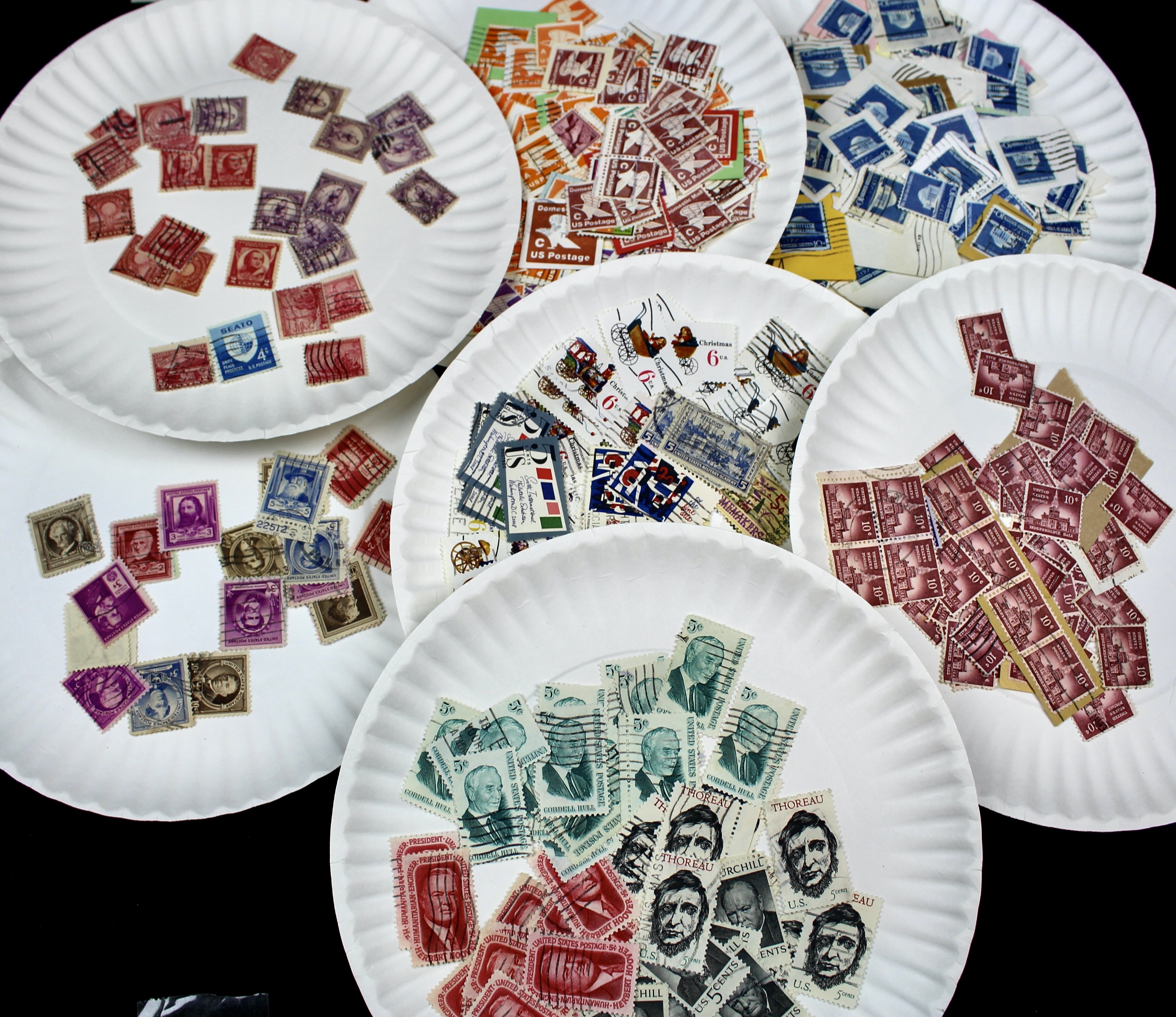 Large Collection of Used U.S. Postage Stamps