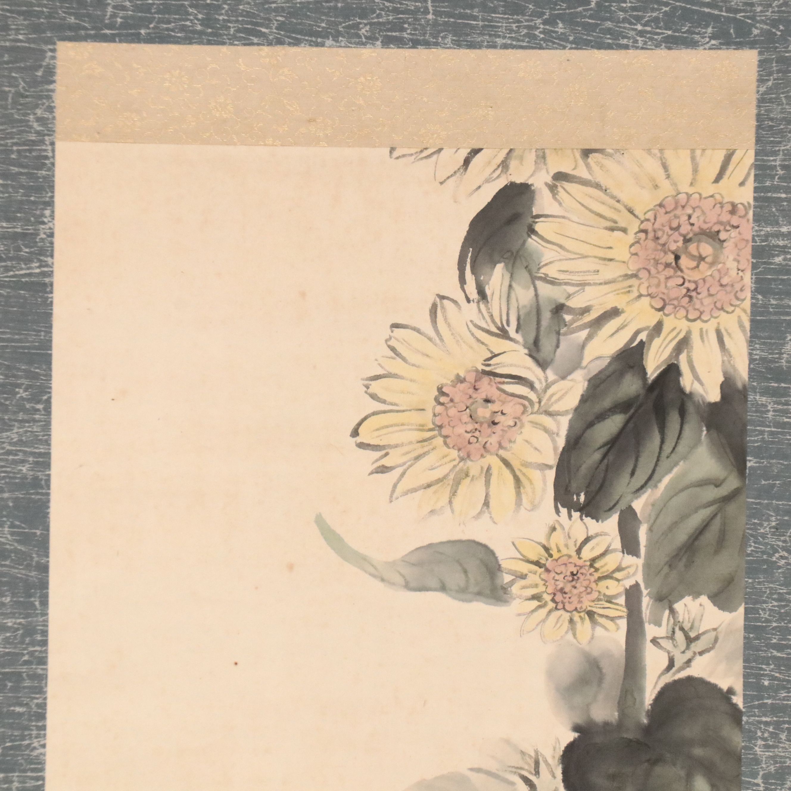 Ink and Watercolor Painting Hanging Scroll